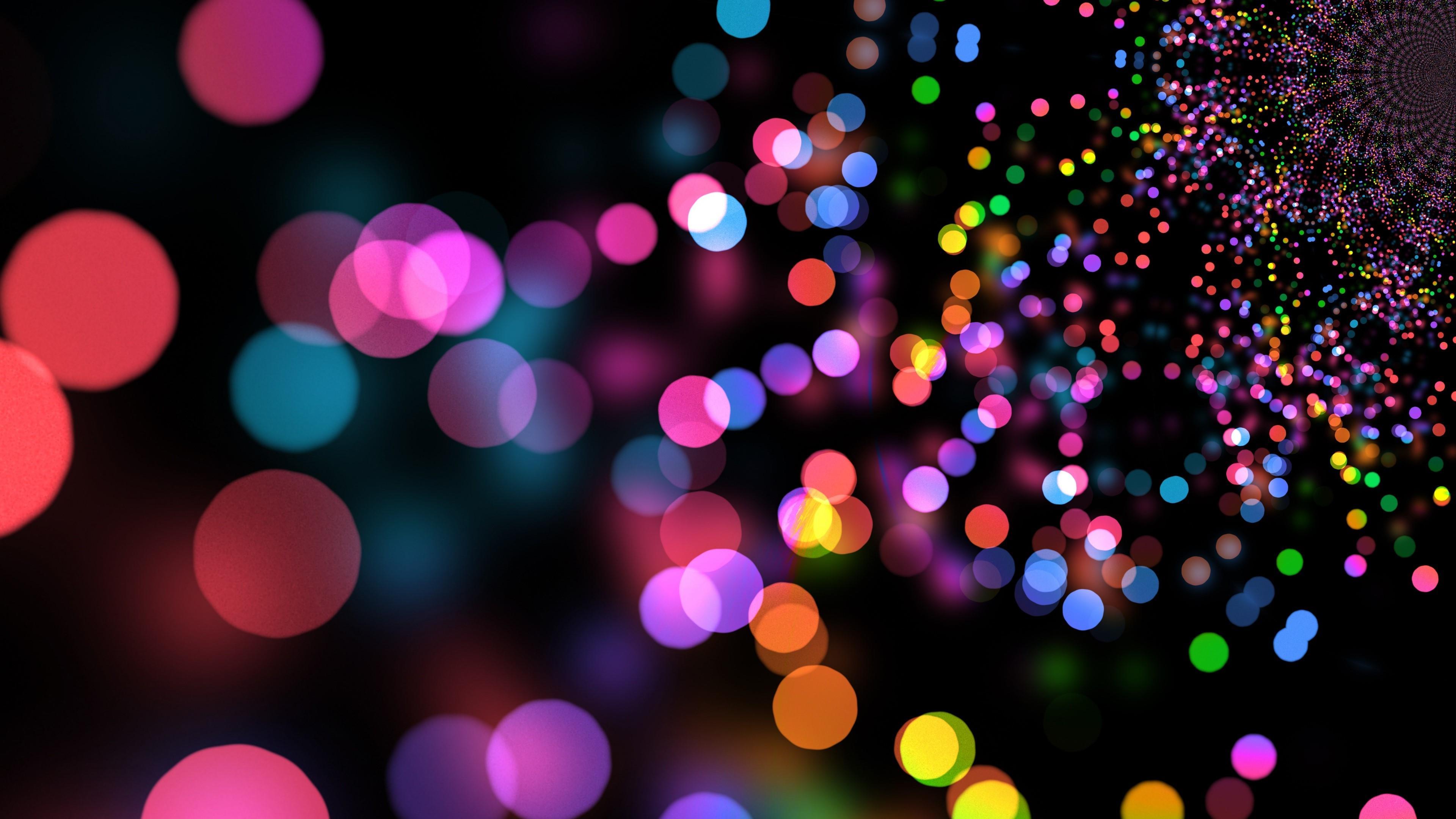 3840x2160 Glowing Colorful Bokeh Lights Wallpaper. Wallpaper Studio 10. Tens