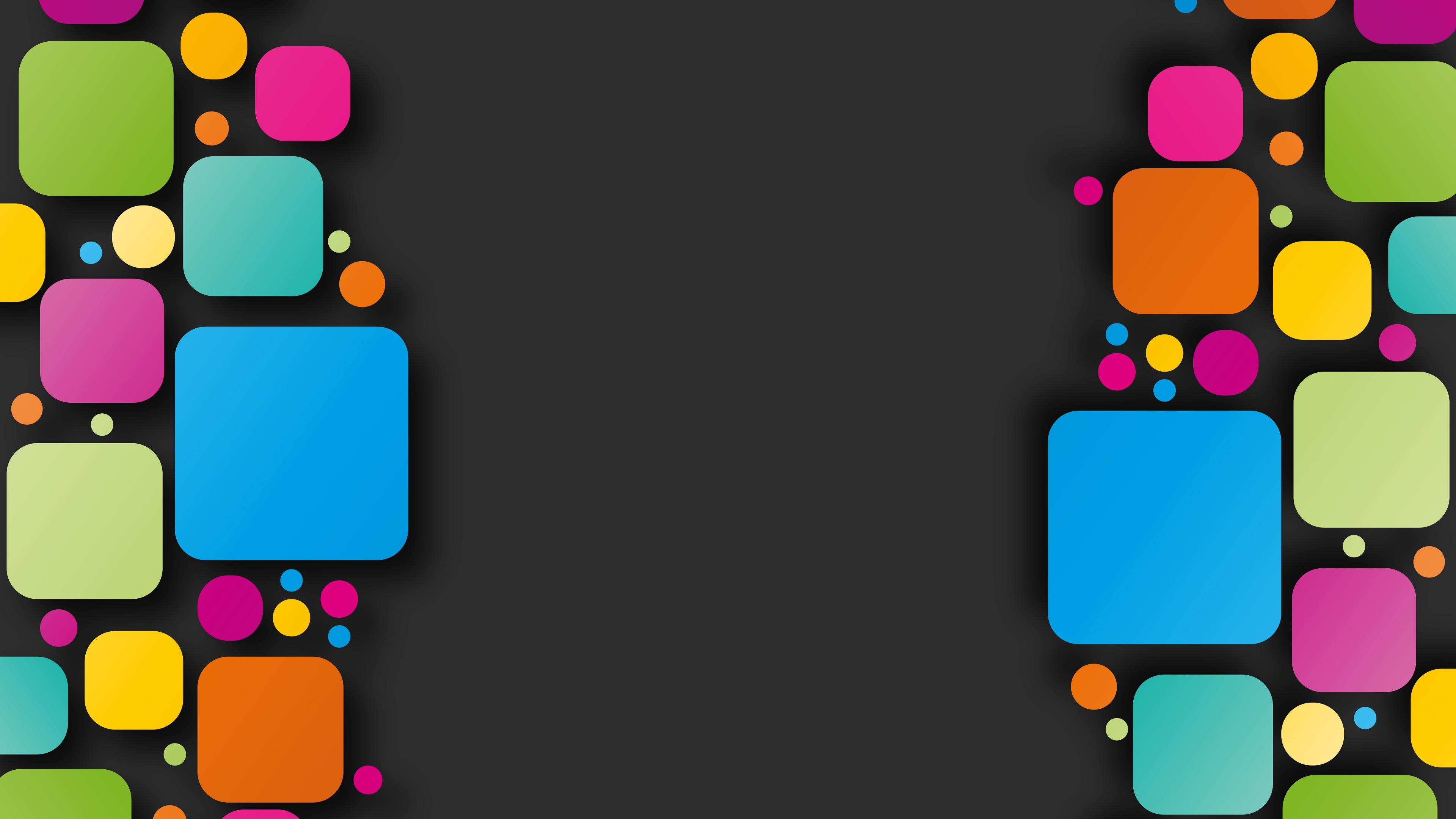 3840x2160 Colorful Spheres And Squares Wallpaper. Wallpaper Studio 10. Tens