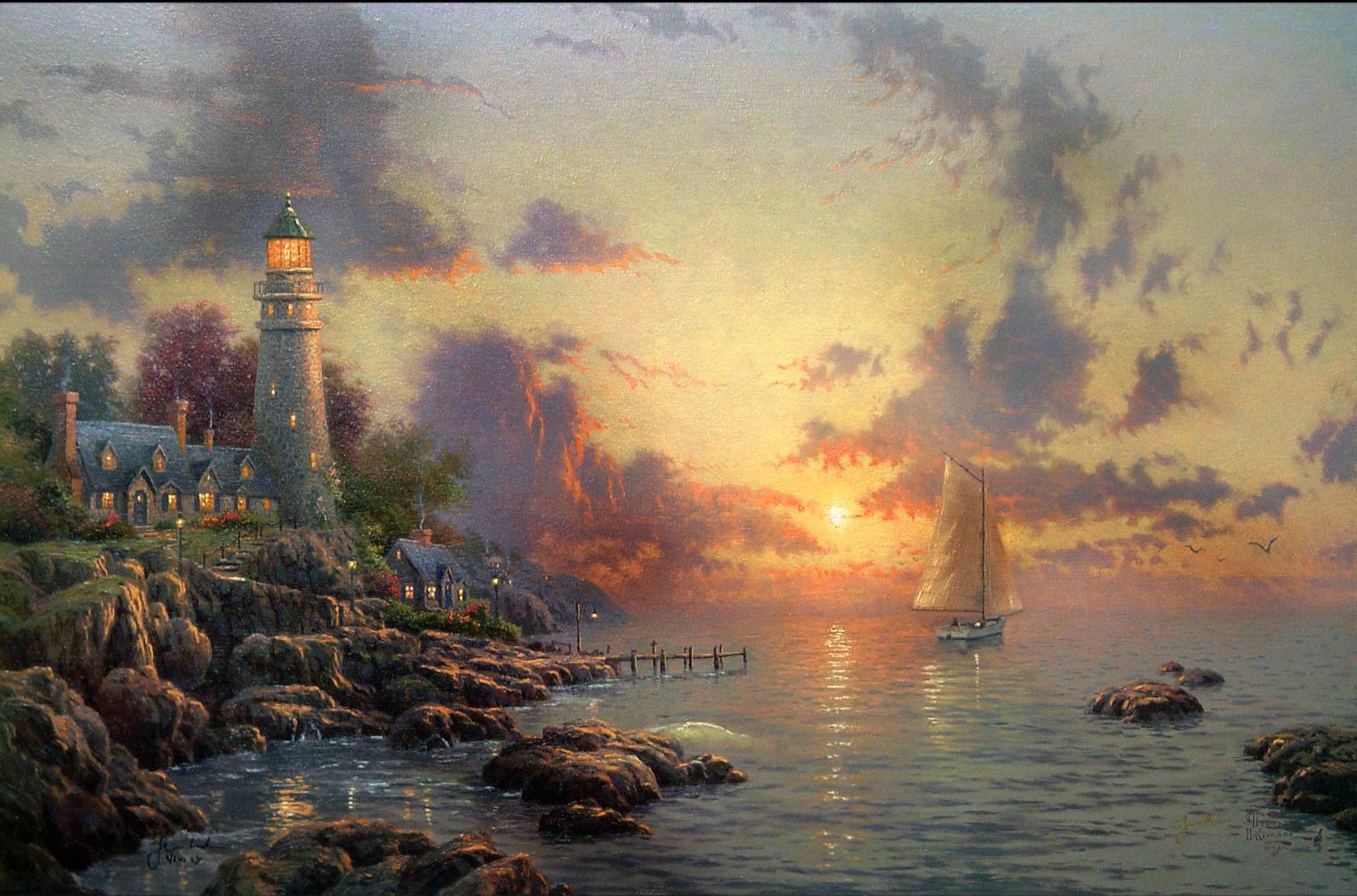 1944x1284 Free download Thomas Kinkade Sea of Tranquility wallpaper ForWallpapercom [1944x1284] for your Desktop, Mobile & Tablet. Explore Thomas Kinkade Lighthouse Wallpaper. Thomas Kinkade Lighthouse Wallpaper, Thomas Kinkade Wallpaper, Thomas Kinkade