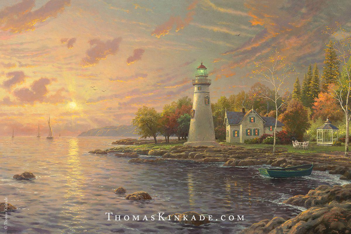 1200x800 Serenity Cove. Thomas Kinkade Studios. Kinkade paintings, Thomas kinkade paintings, Thomas kinkade art