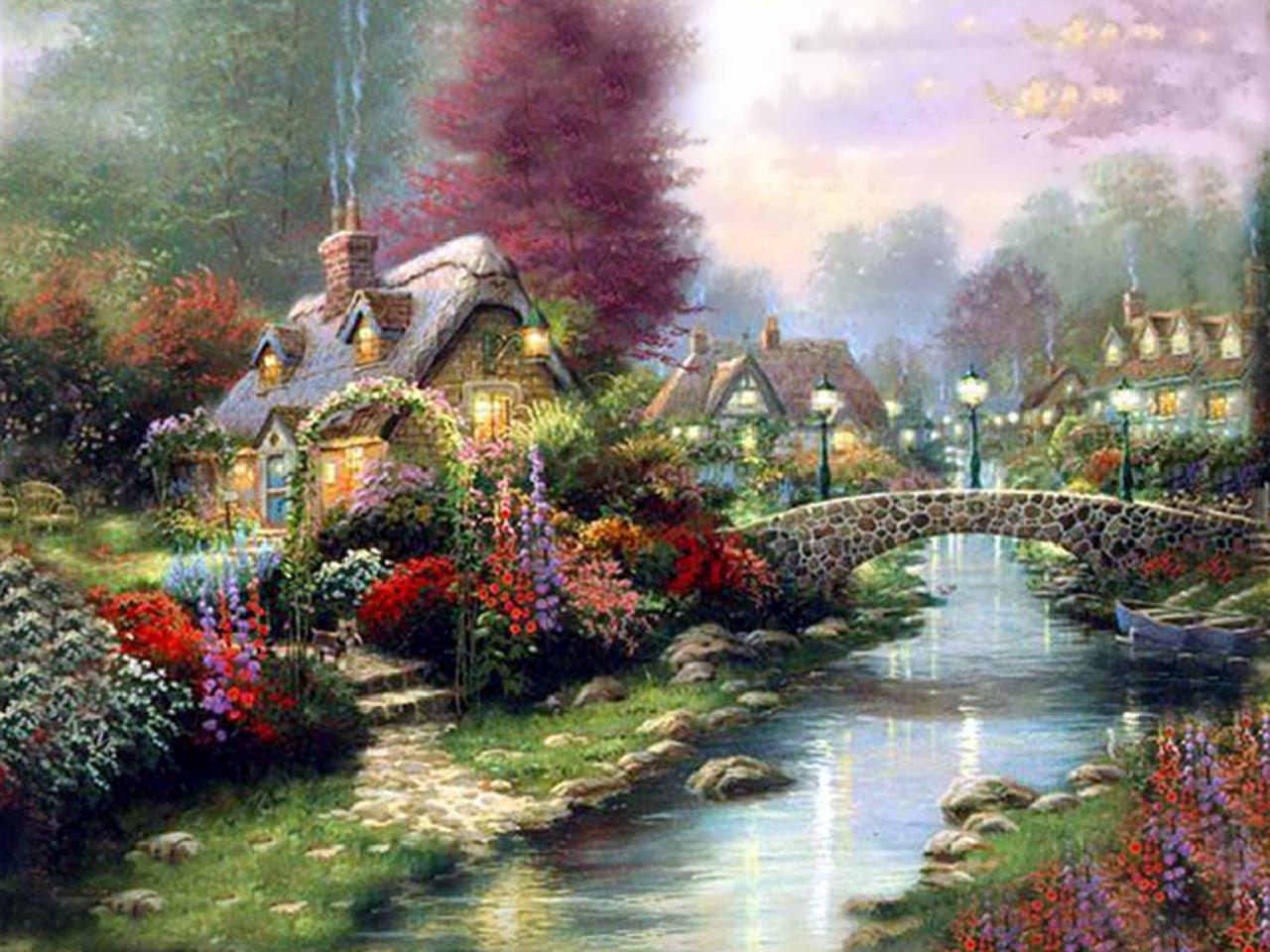 1280x960 Thomas Kinkade Download Free HD Wallpaper