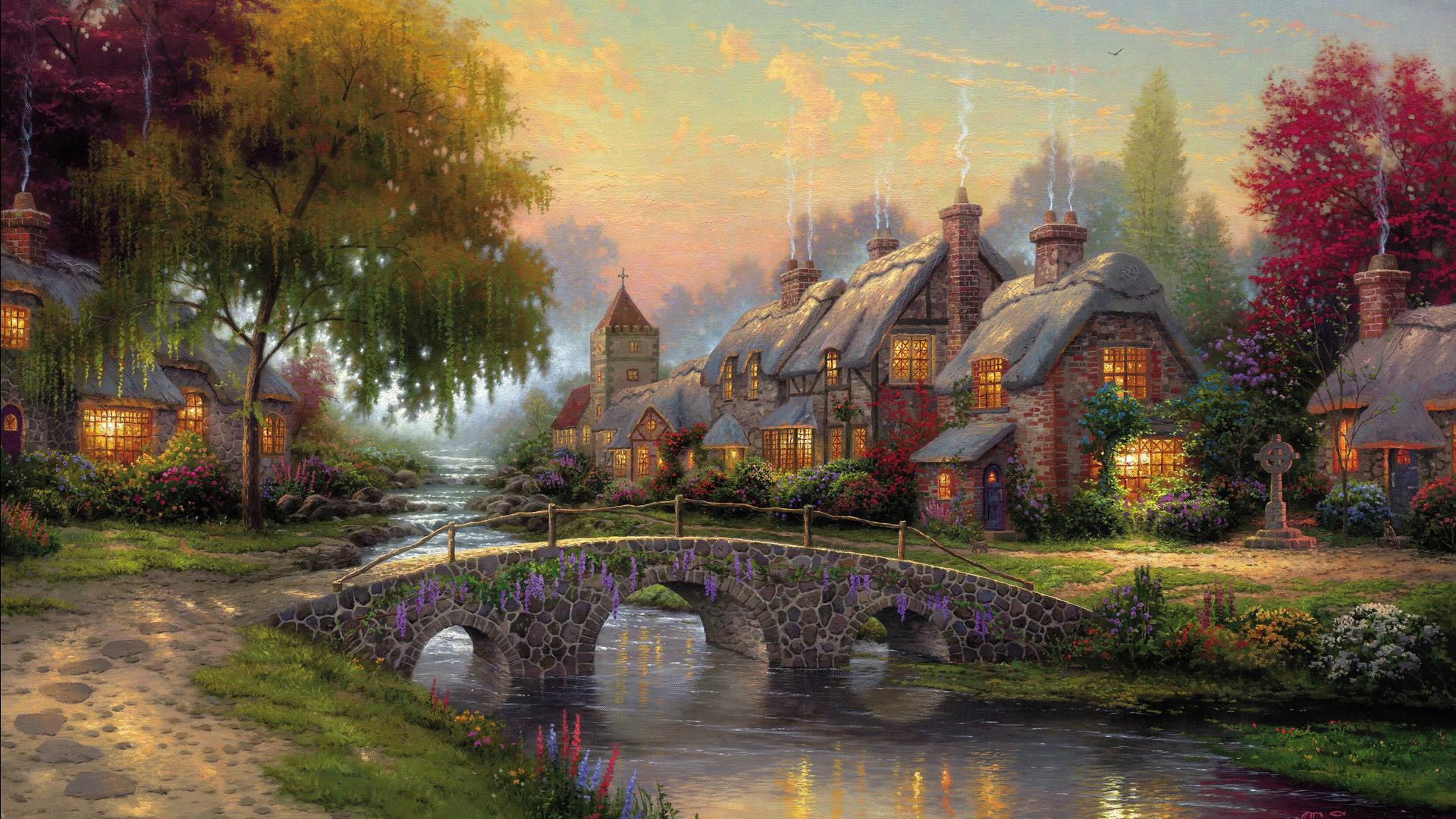 1920x1080 painting HD wallpaper, background