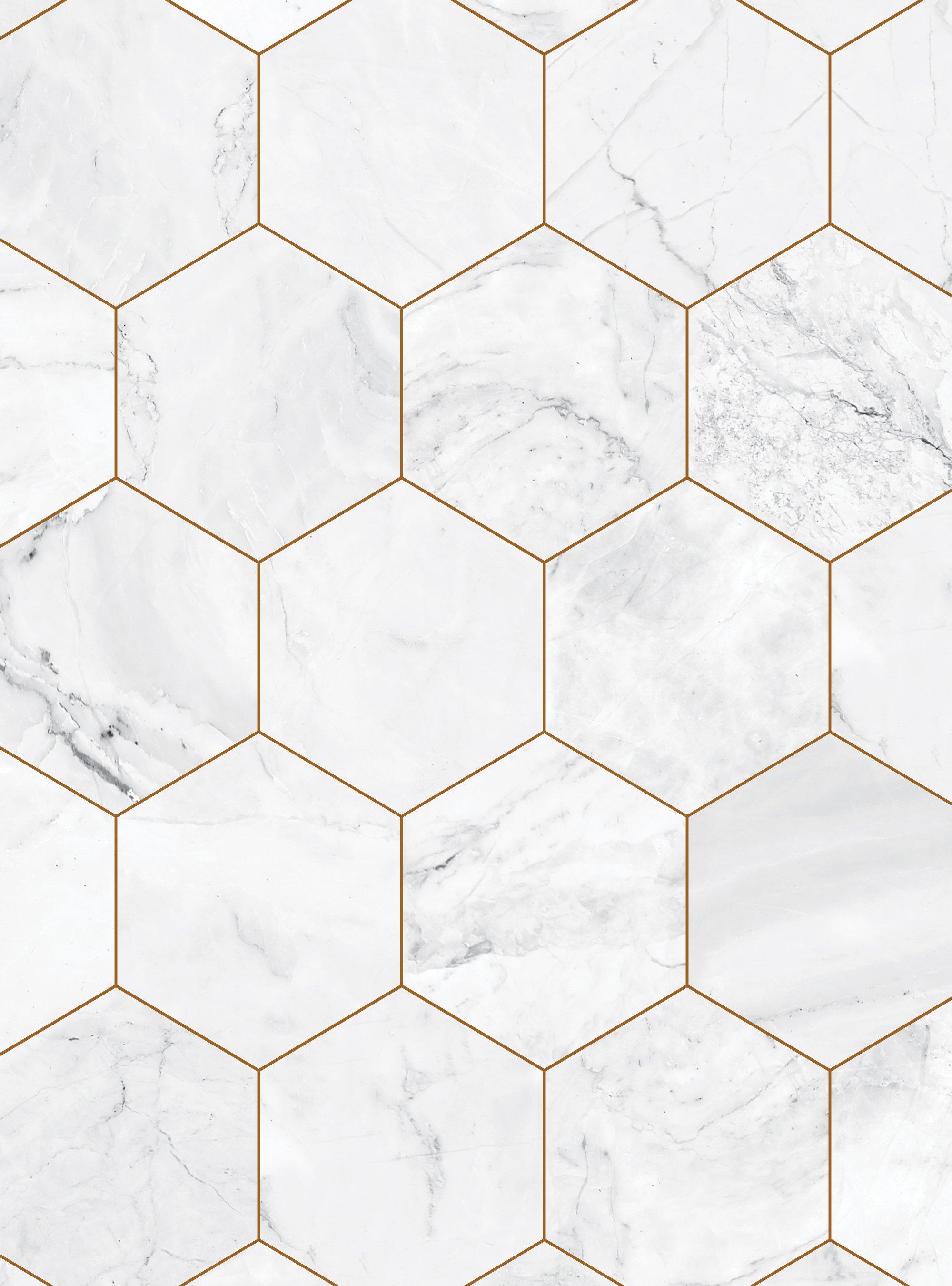 2000x2700 Hexagon Marble Small Wallpaper and Stick