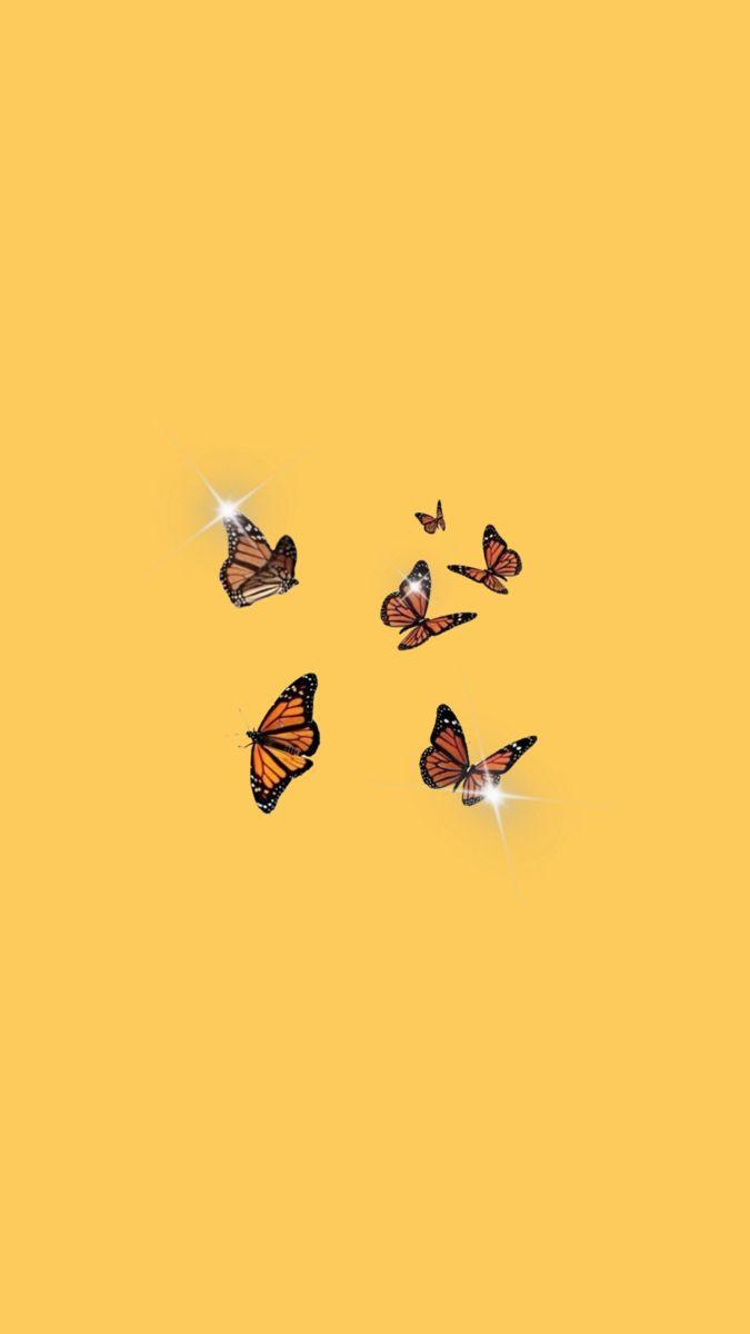 Yellow Butterflies iPhone Wallpapers - Top Free Yellow Butterflies iPhone  Backgrounds - WallpaperAccess