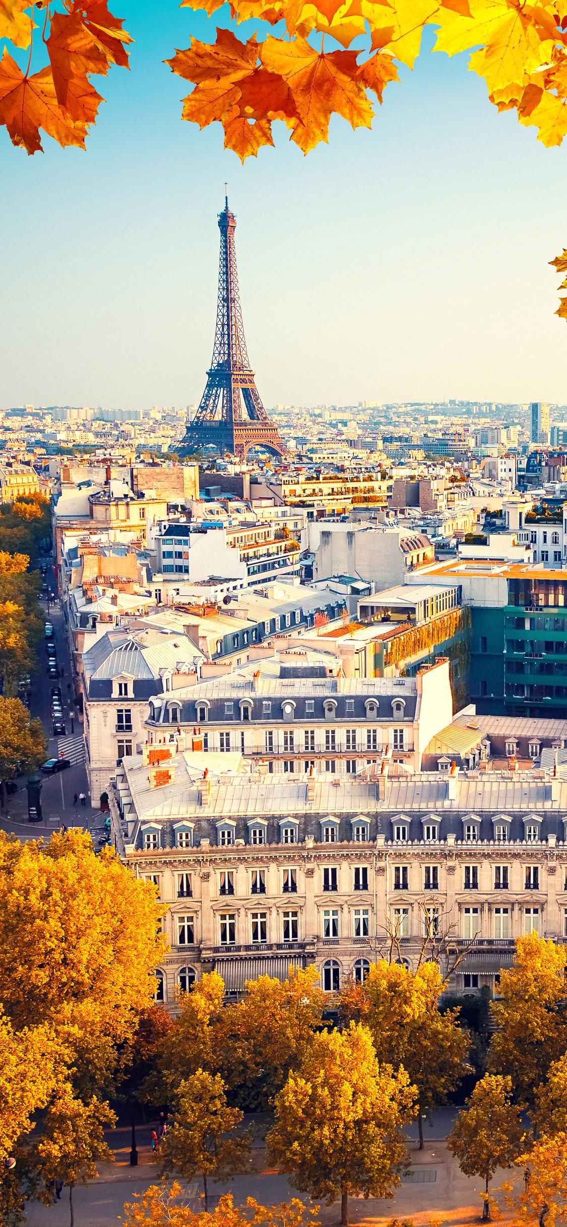 1125x2436 Eiffel Tower Paris City Autumn 4k 5k iPhone XS, iPhone iPhone X HD 4k Wallpaper, Image, Background, Photo and Picture