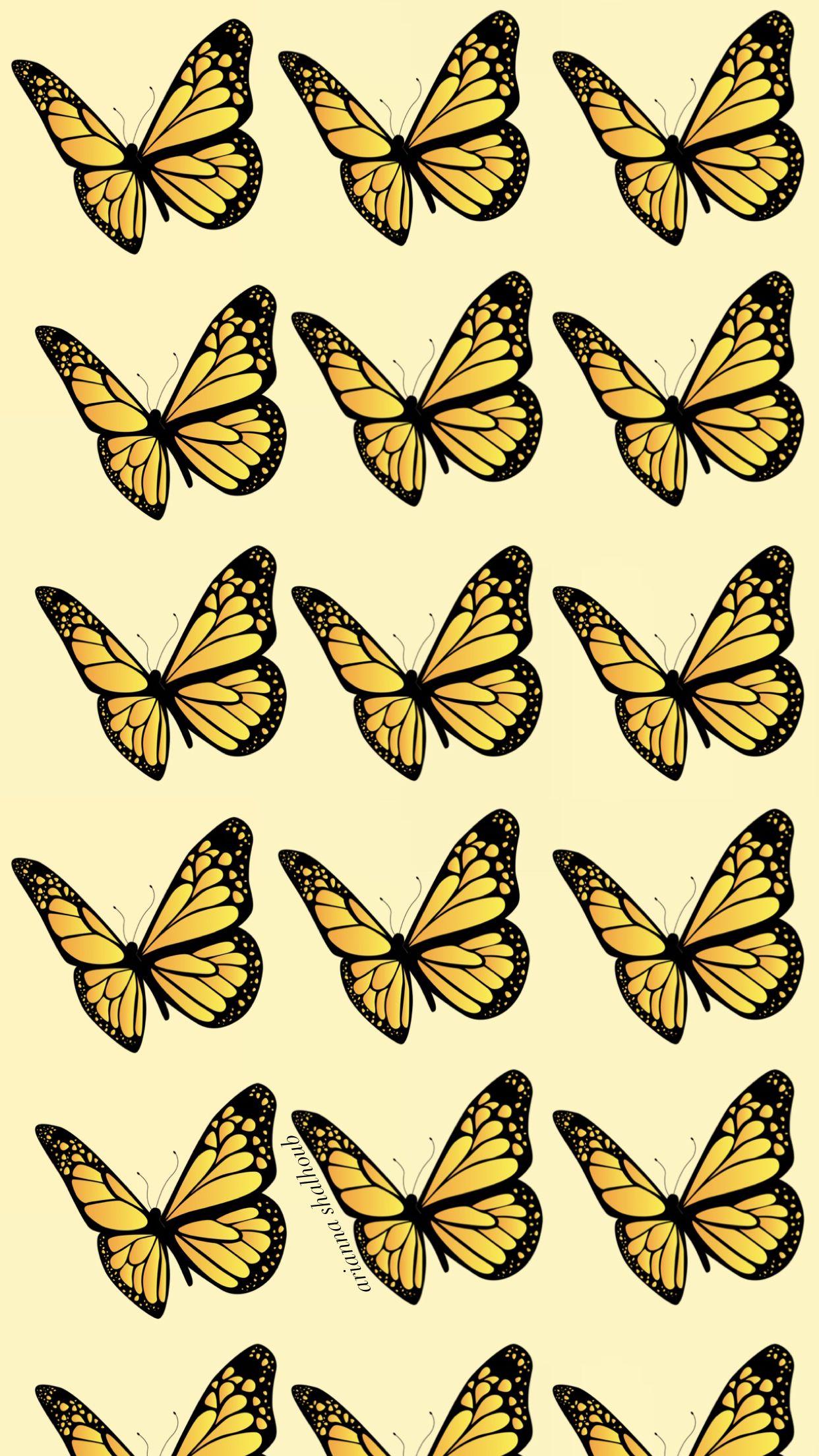 Yellow Butterflies iPhone Wallpapers - Top Free Yellow Butterflies ...