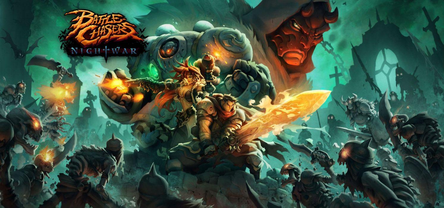 1493x700 Battle Chasers Night War Wallpaper
