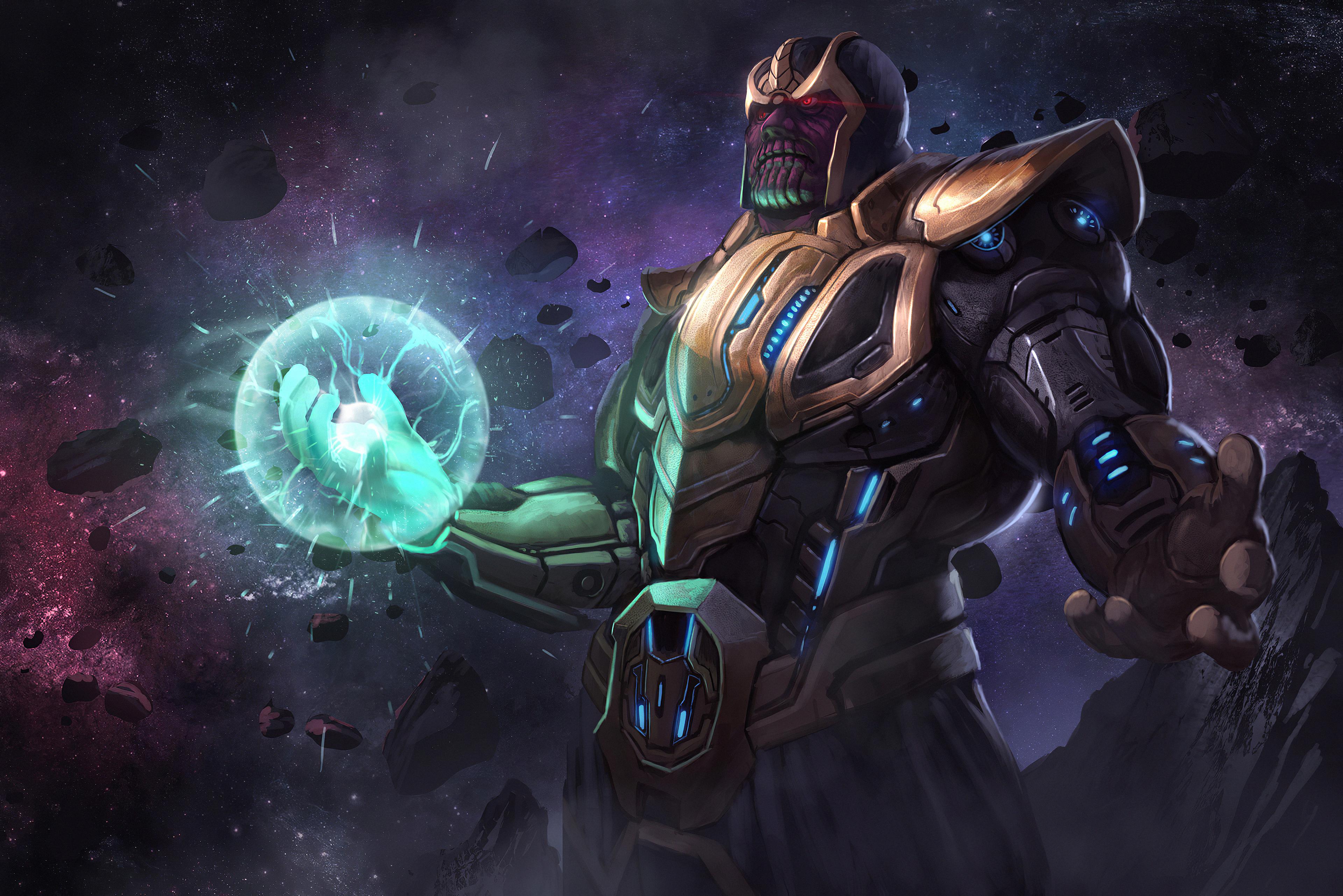 3840x2562 Wallpaper 4k Thanos Art Wallpaper