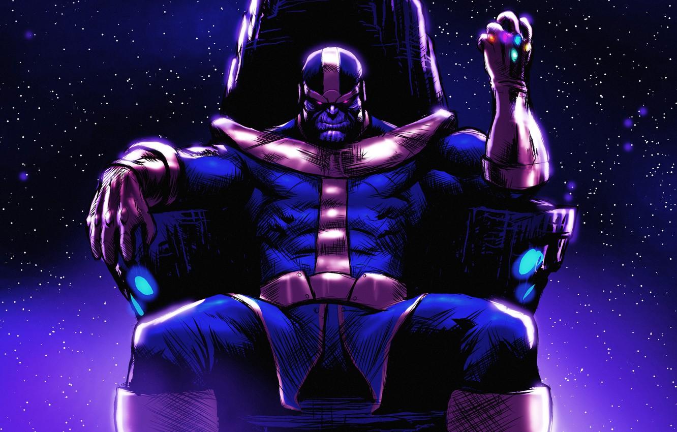 1332x850 Wallpaper stars, character, gesture, power, power, stars, Marvel, character, Titan, fantasy art, titan, gesture, Thanos, Thanos, fantasy art, вселенная комиксов image for desktop, section фантастика