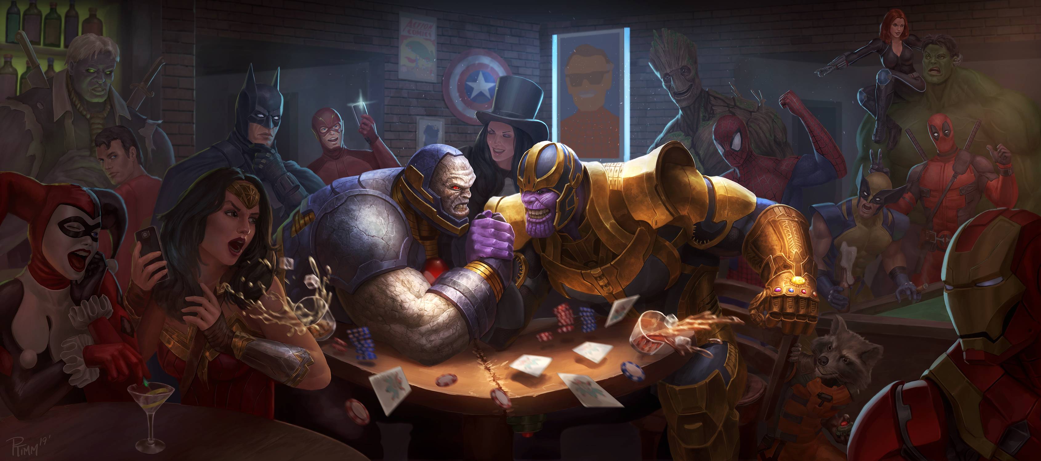 3381x1500 Darkseid Vs Thanos Art 2560x1080 Resolution Wallpaper, HD Superheroes 4K Wallpaper, Image, Photo and Background
