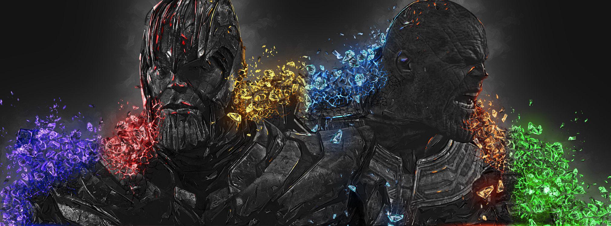 2020x750 Wallpaper Darkness, Thanos, Art, Painting, Space, Background Free Image