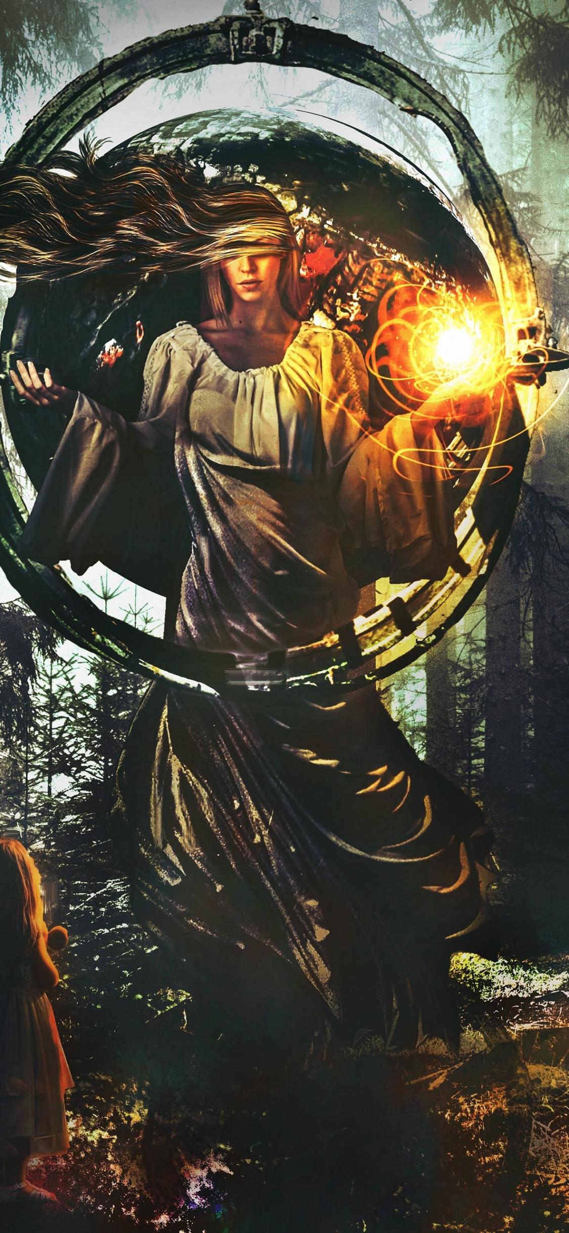 1125x2436 Download 1125x2436 wallpaper goddess, fantasy, child, soul, gift, dark, iphone x 1125x2436 HD image, background, 5564