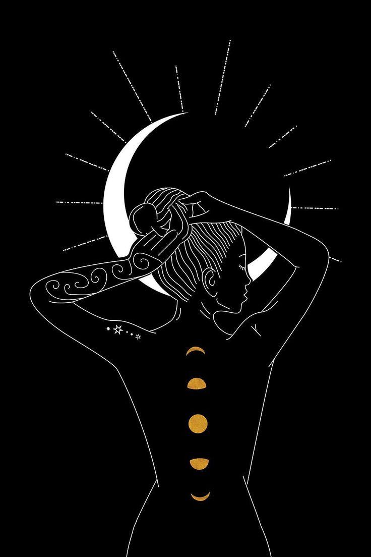 736x1104 Moon Goddess Feminine Goddess Witchy Decor Witchy Wall. Etsy. Witchy wallpaper, Celestial art, Moon art