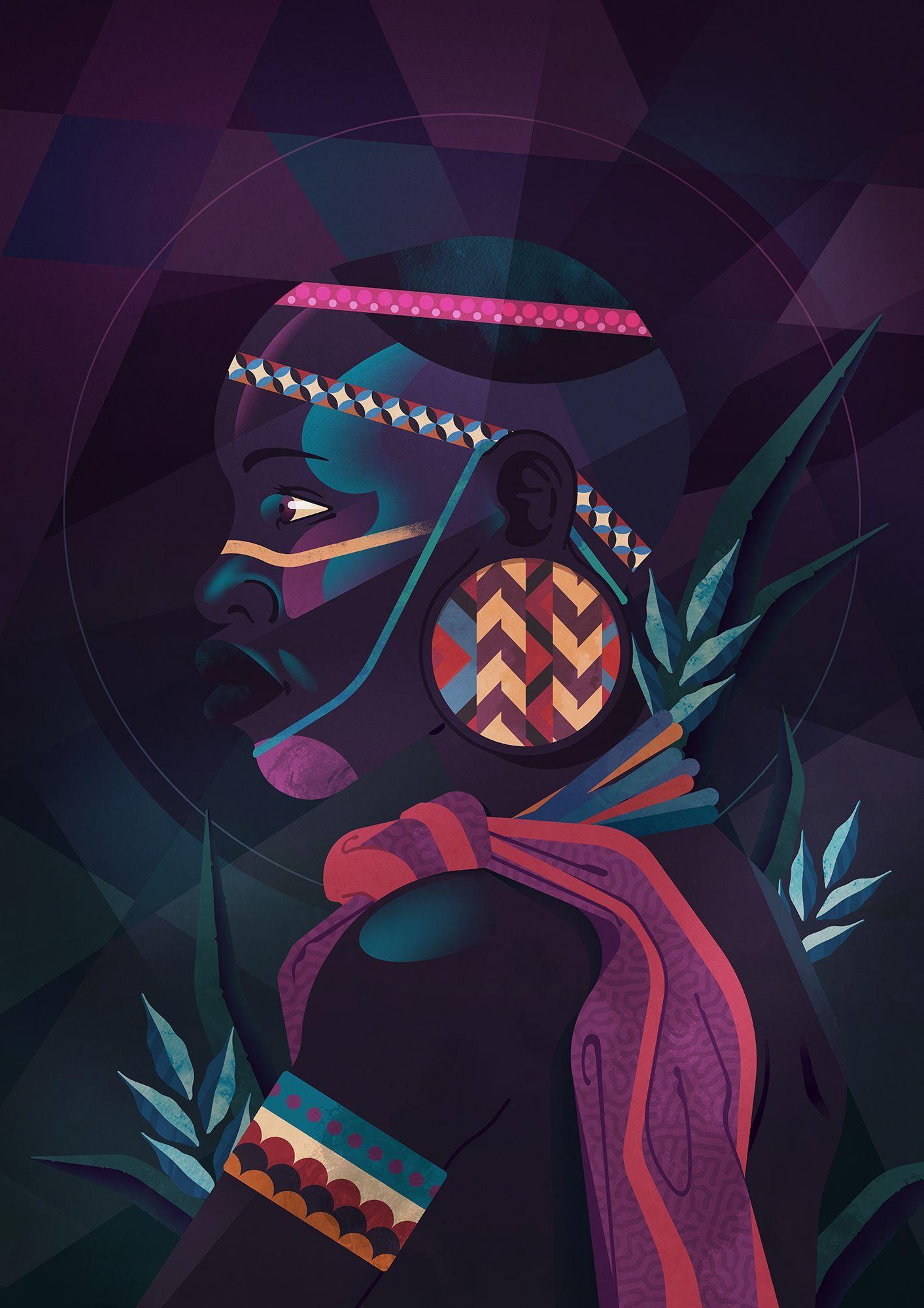 1413x2000 African Goddess Wallpaper