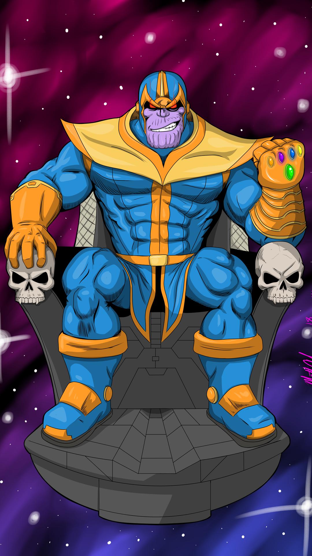 1080x1920 1080x1920 thanos, supervillain, marvel, superheroes, hd, artist, artwork, digital art, for iPhone 8 wallpaper