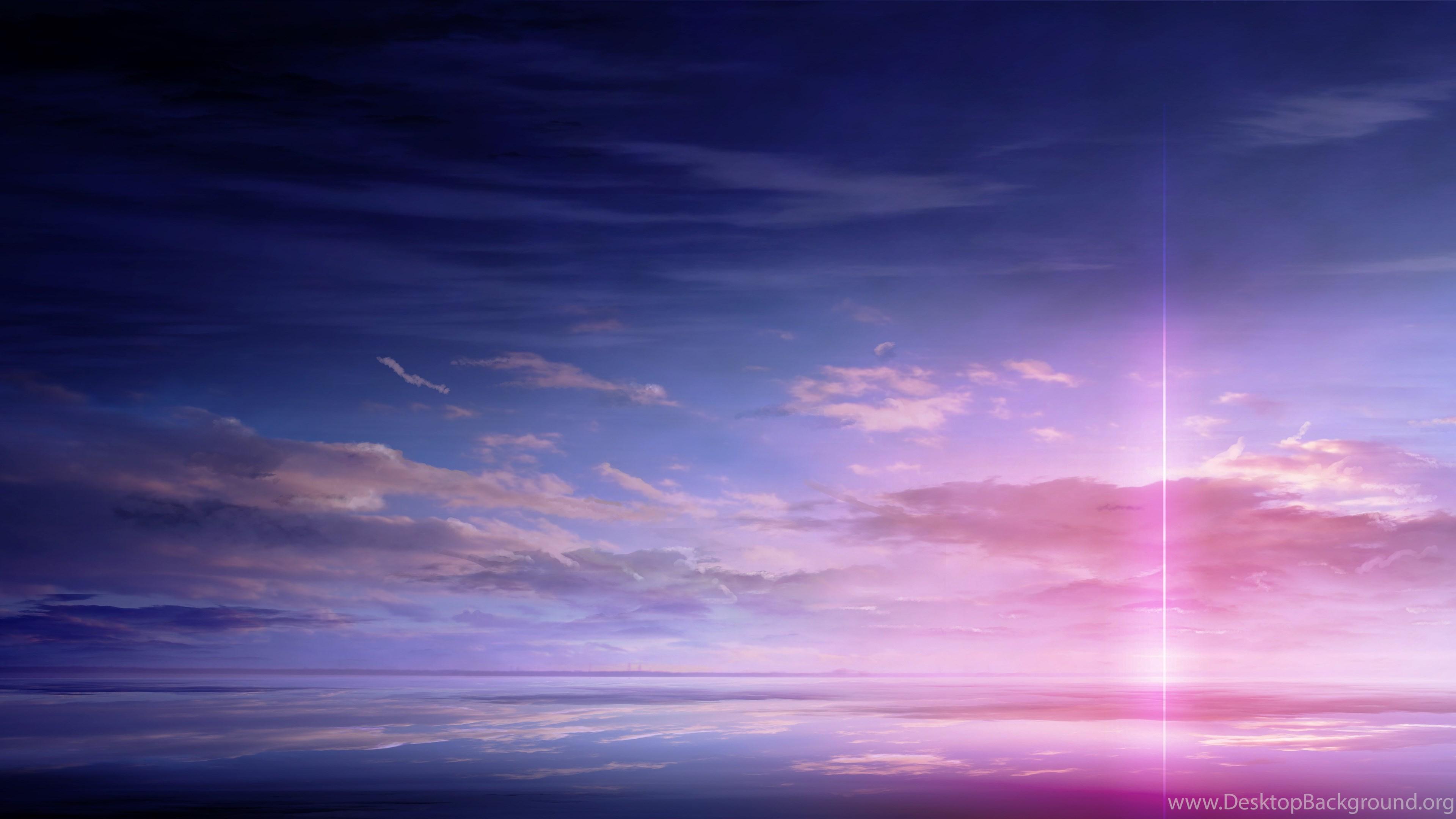 3840x2160 Anime Scan Landscape Sky Cloud Beautiful Light Color Wallpaper. Desktop Background
