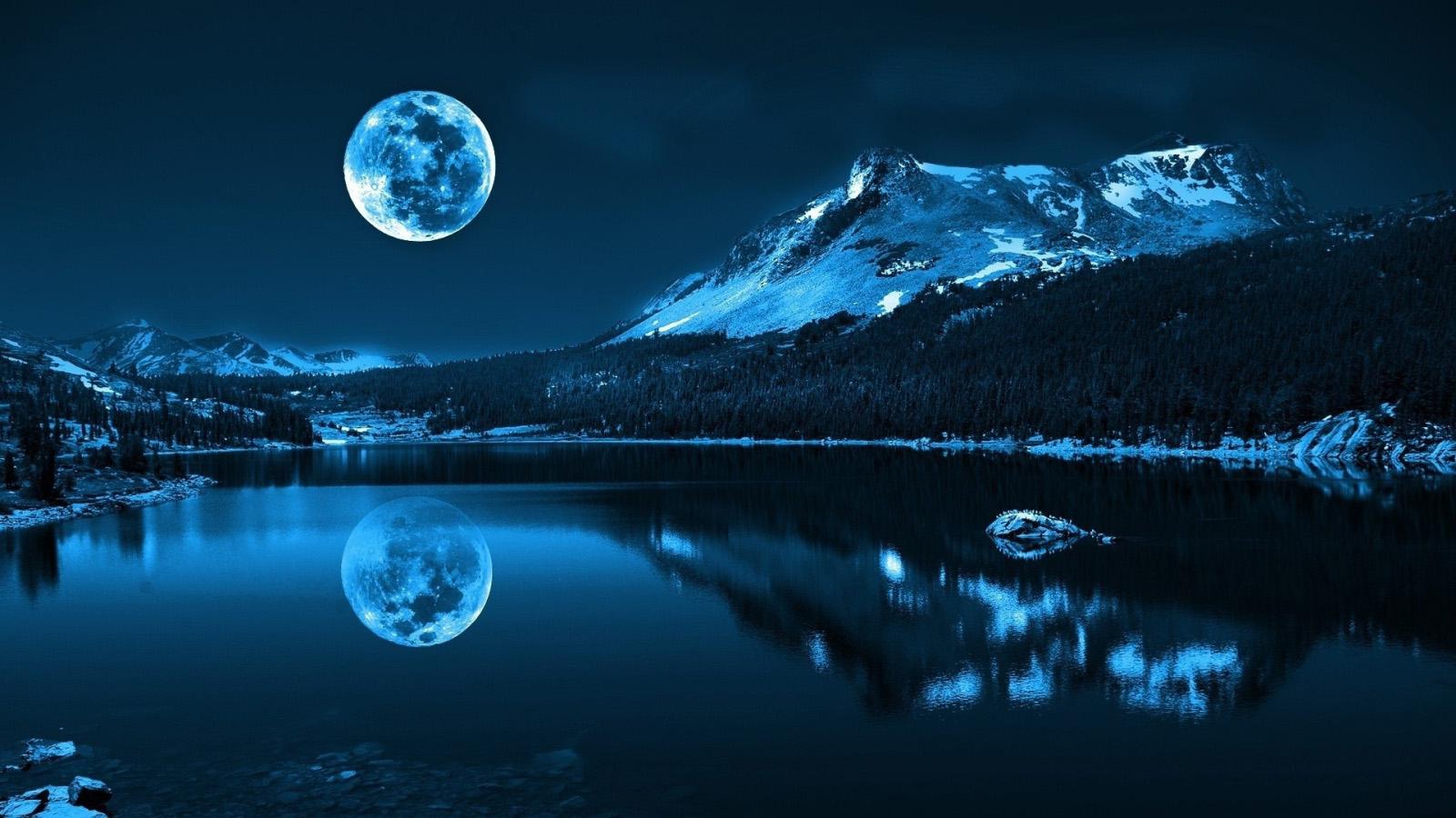 1600x900 Wallpaper, Full Moon, Moon, Night Wallpaper HD / Desktop and Mobile Background