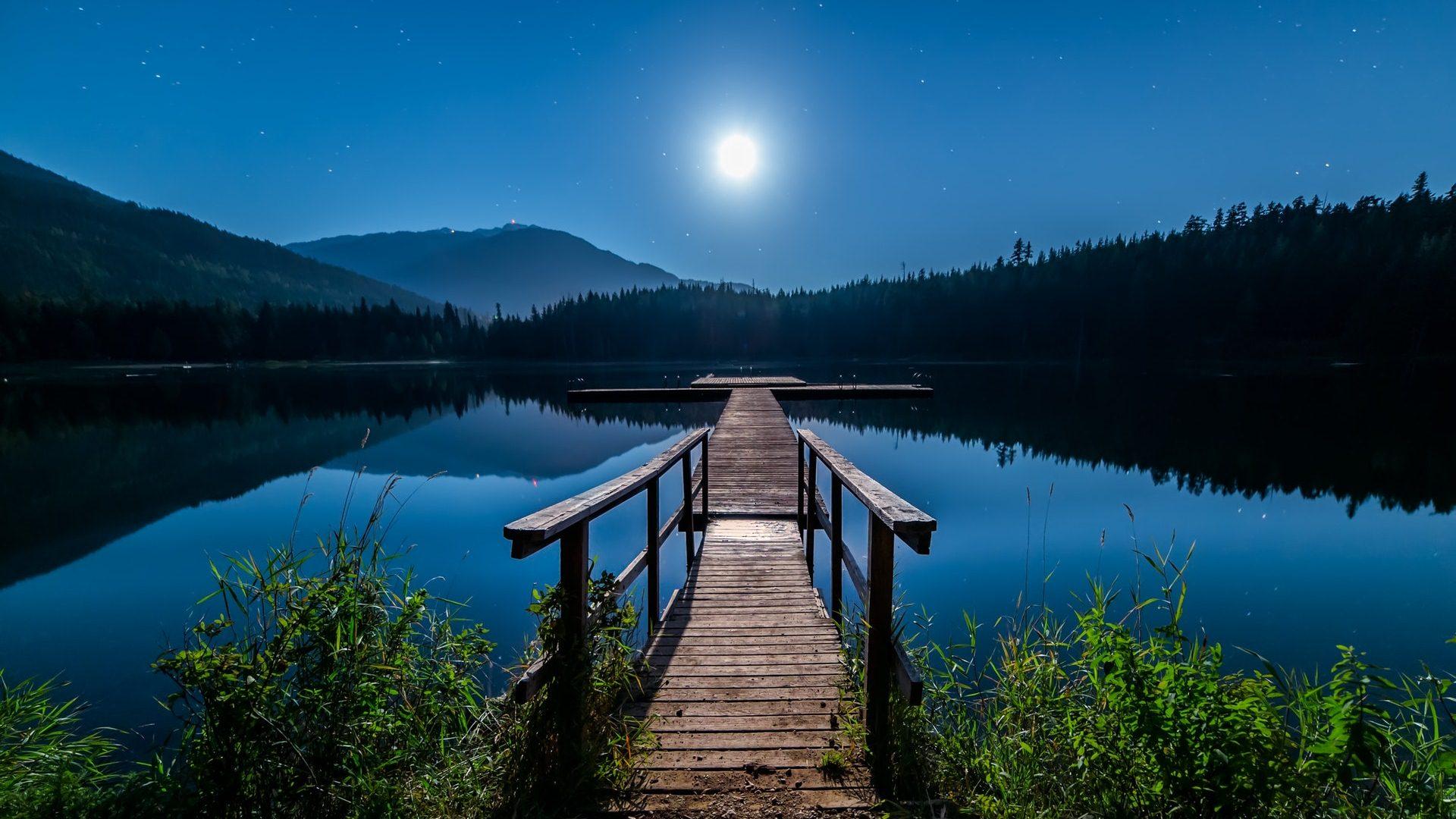 1920x1080 Full Moon Night Desktop Wallpaper 43755