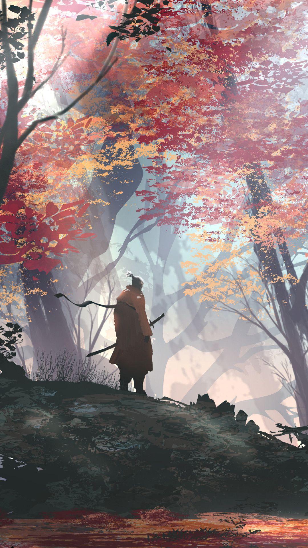 1080x1920 Lone Samurai Sekiro Wallpaper