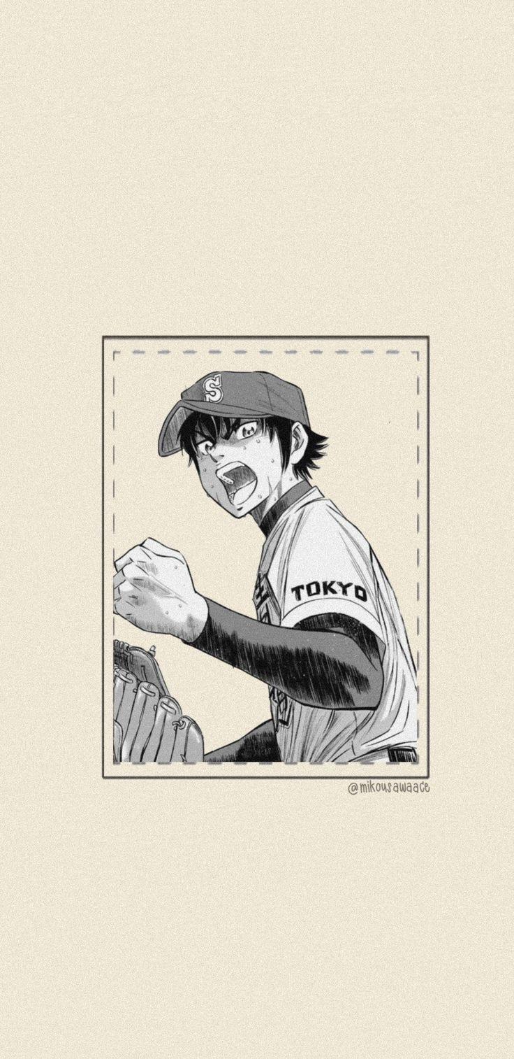 736x1514 Sawamura Eijun. Ace of diamonds, Anime, Anime wallpaper