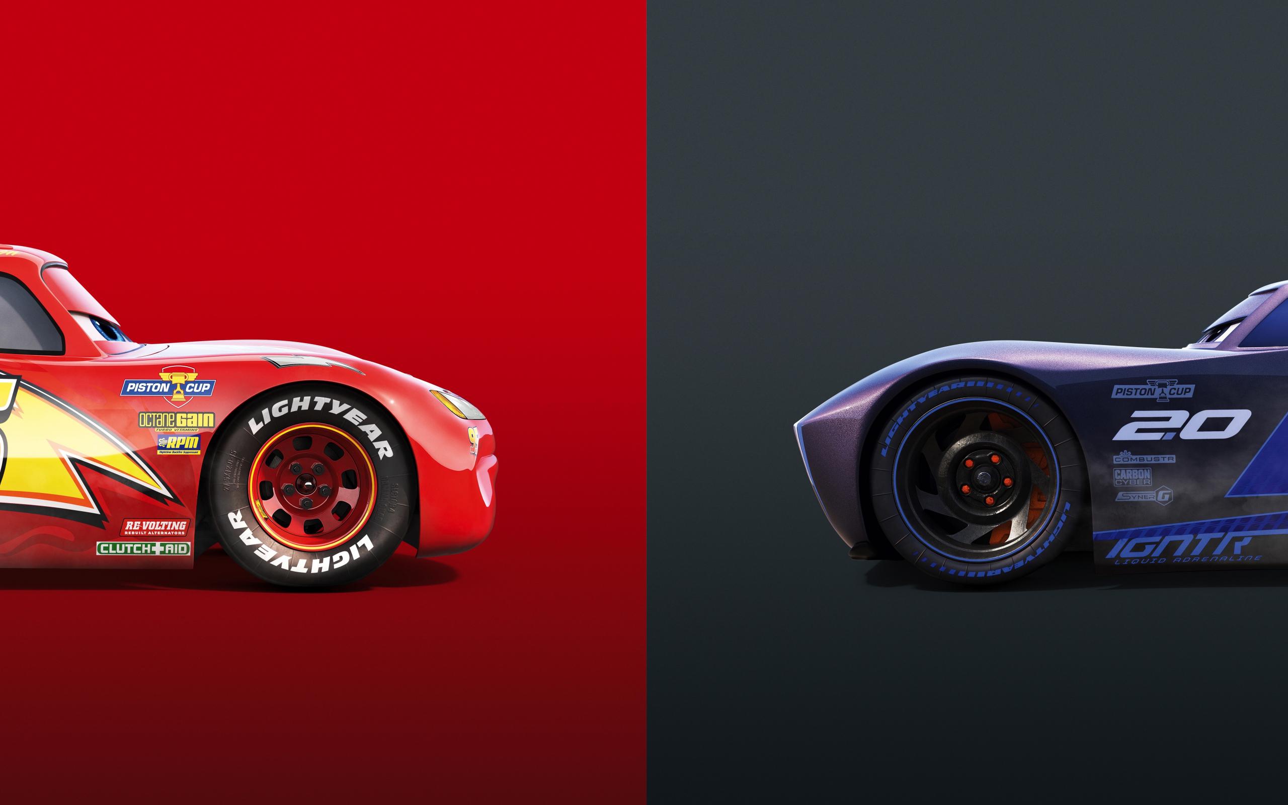 2560x1600 Desktop Wallpaper Lightning Mc Queen Vs Jackson Storm, Cars Movie, 4k, 8k, HD Image, Picture, Background, 9hb3tv