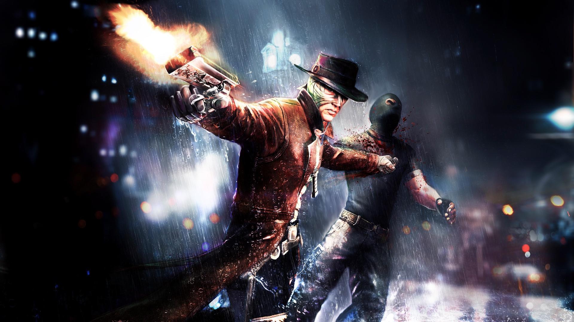 1920x1080 Full HD Wallpaper the dark phantom hero heavy rain shooting art, Desktop Background HD 1080p