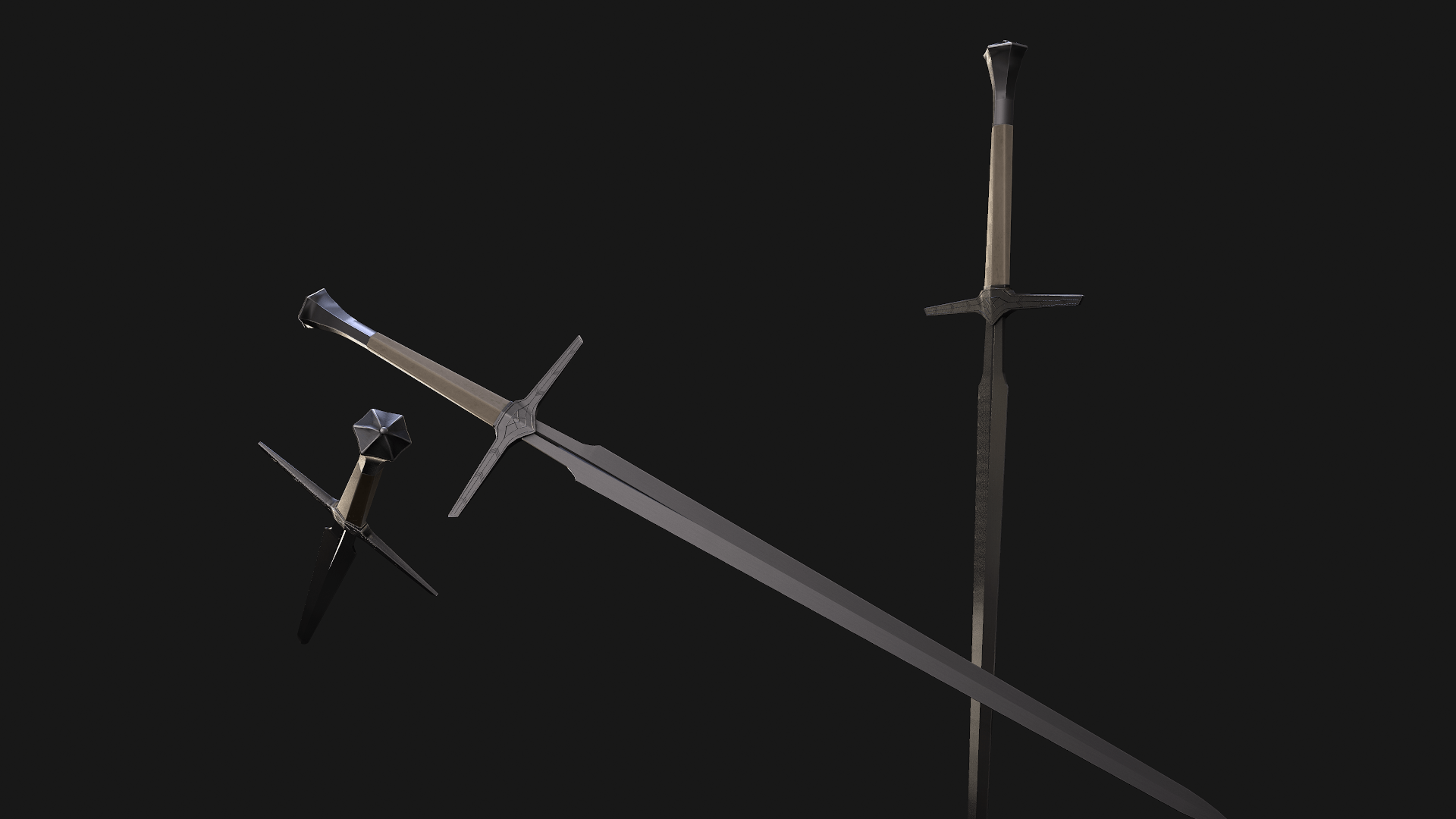 1920x1080 Silver Witcher Sword Render at The Witcher 3 Nexus and community