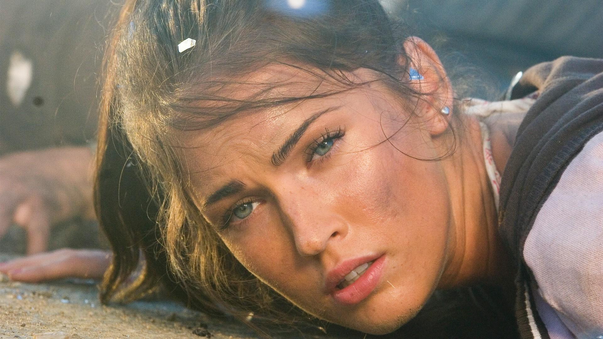 1920x1080 Megan Fox, Closeup, Brunette, Blue Eyes, Transformers Wallpaper HD / Desktop and Mobile Background