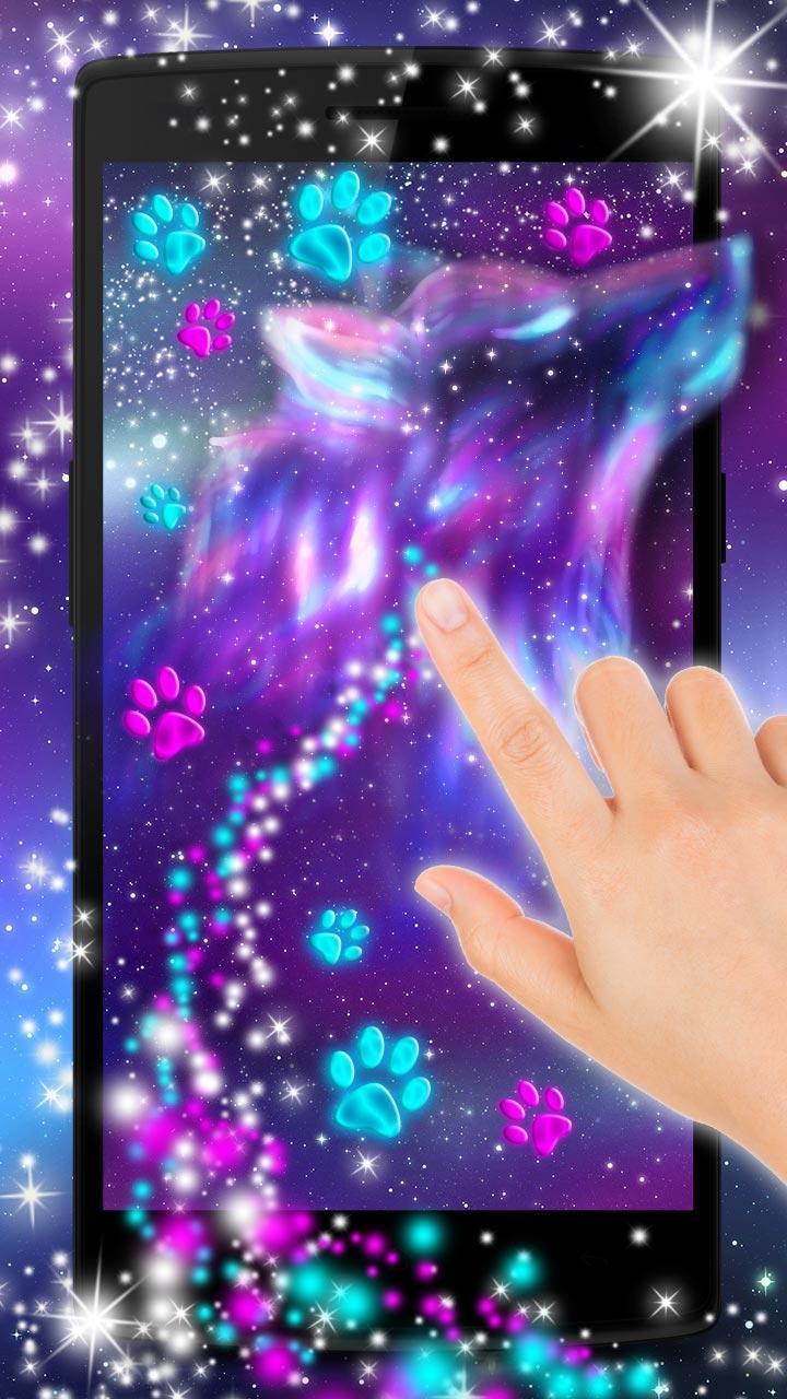 720x1280 Night Sky Spirit Wolf Live Wallpaper for Android