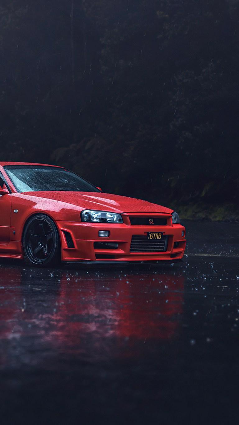 768x1365 Nissan Skyline GTR R34 2K Wallpaper Download