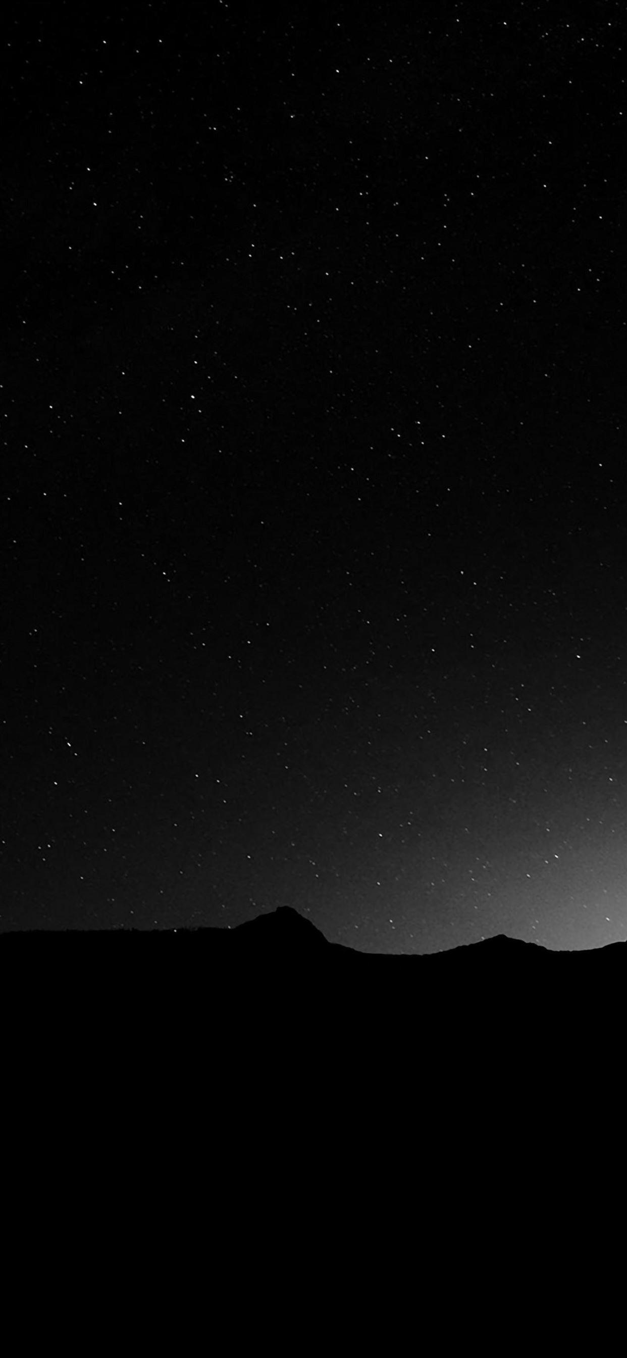 1242x2688 Dark Night Sky Silent Wide Mountain Star Shining iPhone Wallpaper Free Download