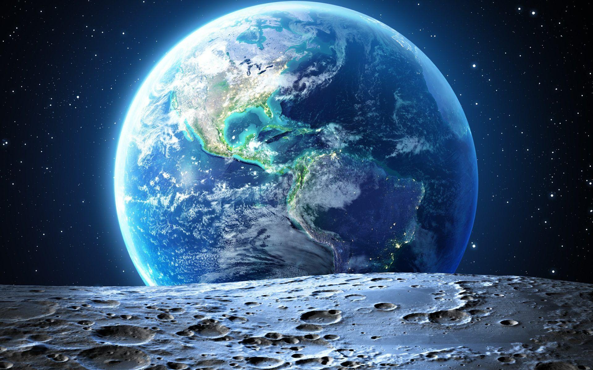 1920x1200 Earth The Blue Planet View From Moon North And South America Ultra