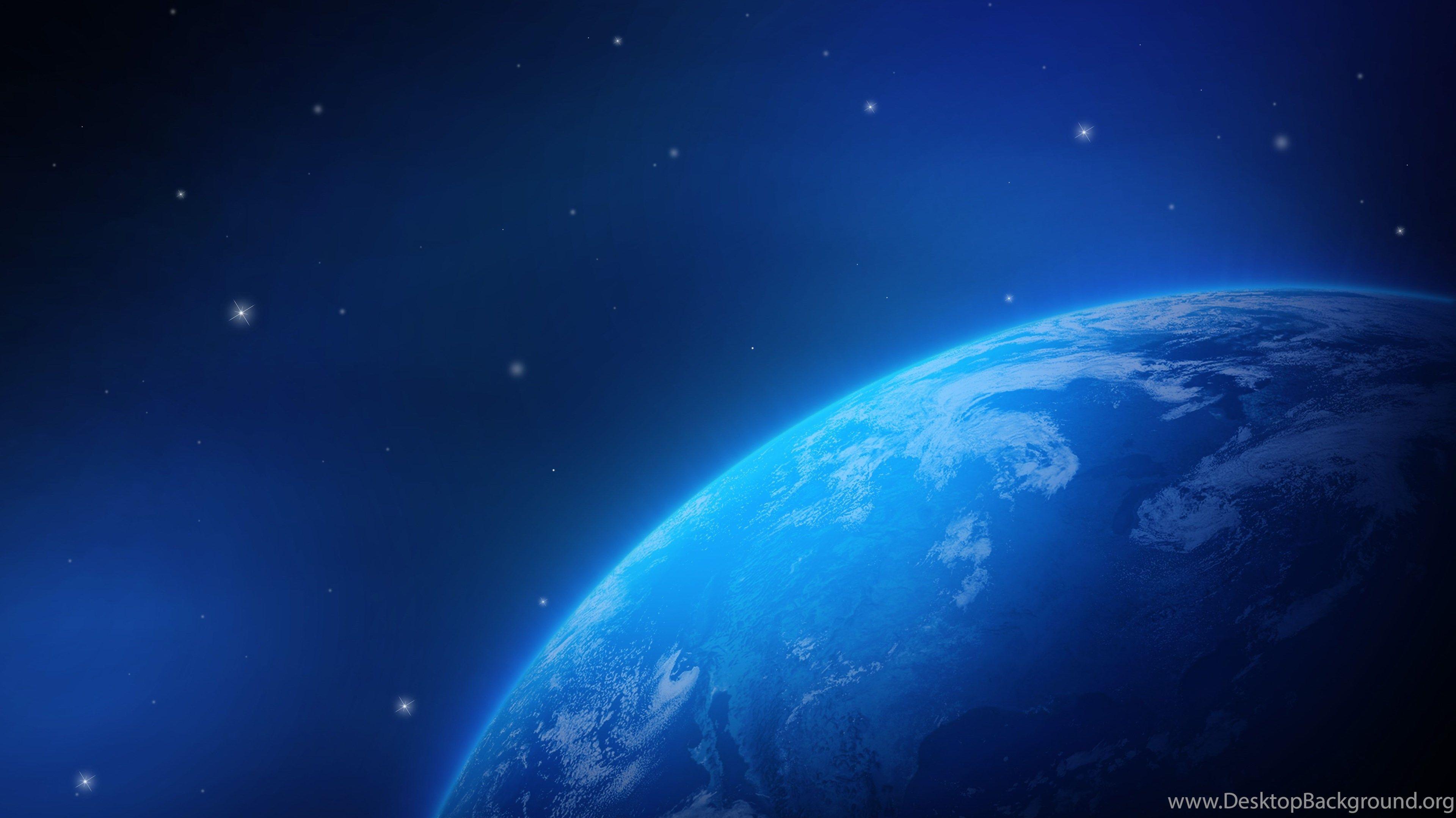 3840x2160 Blue Earth Wallpaper Desktop Background