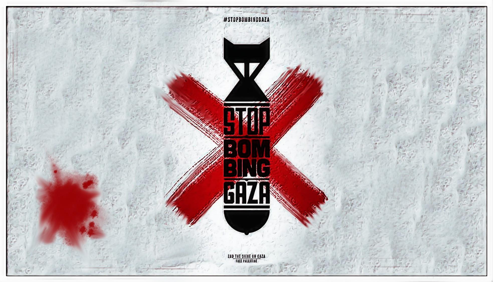 1967x1127 bomb army gaza palestine stop sign bombs propaganda wallpaper