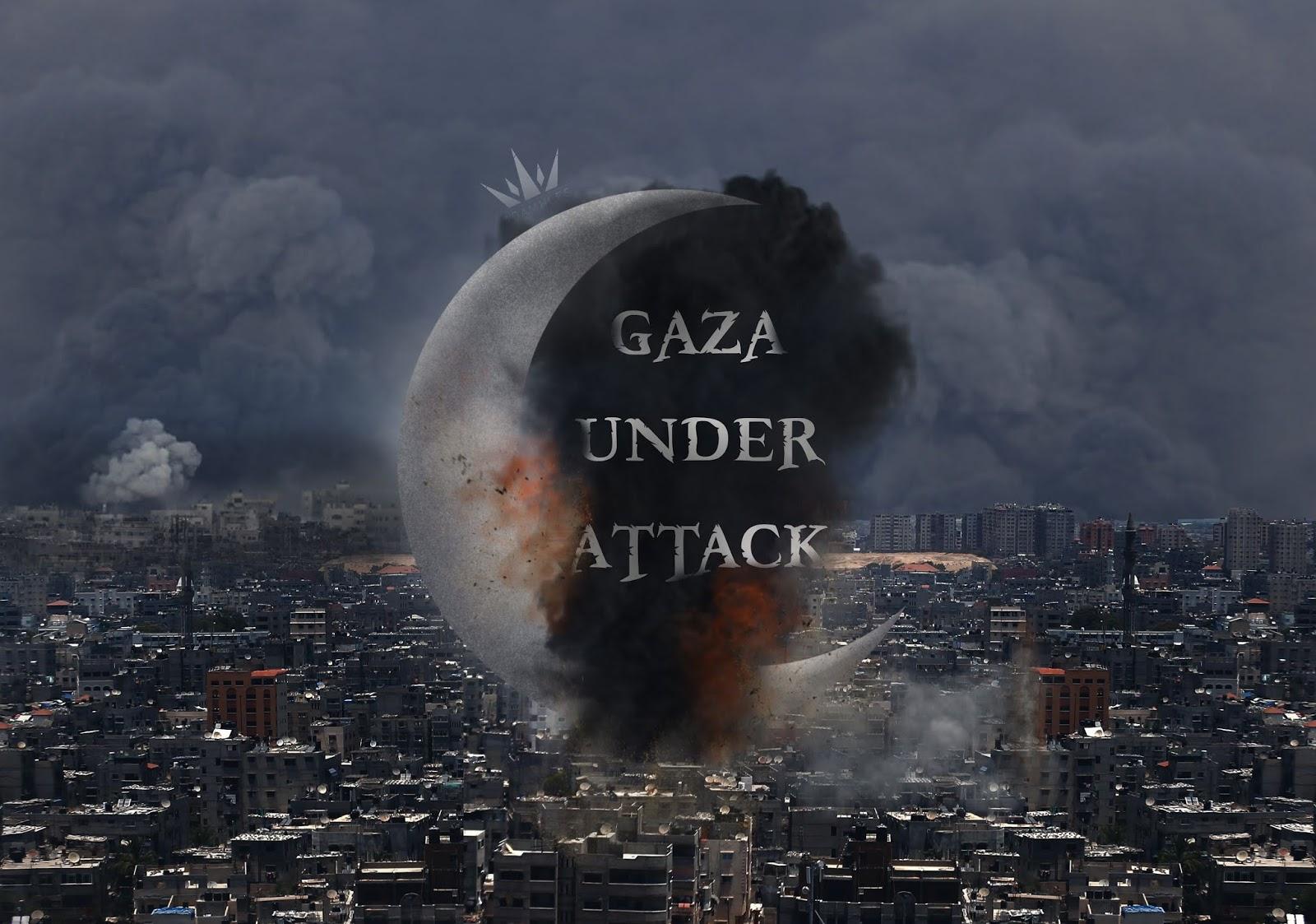 1600x1123 Gaza under attack