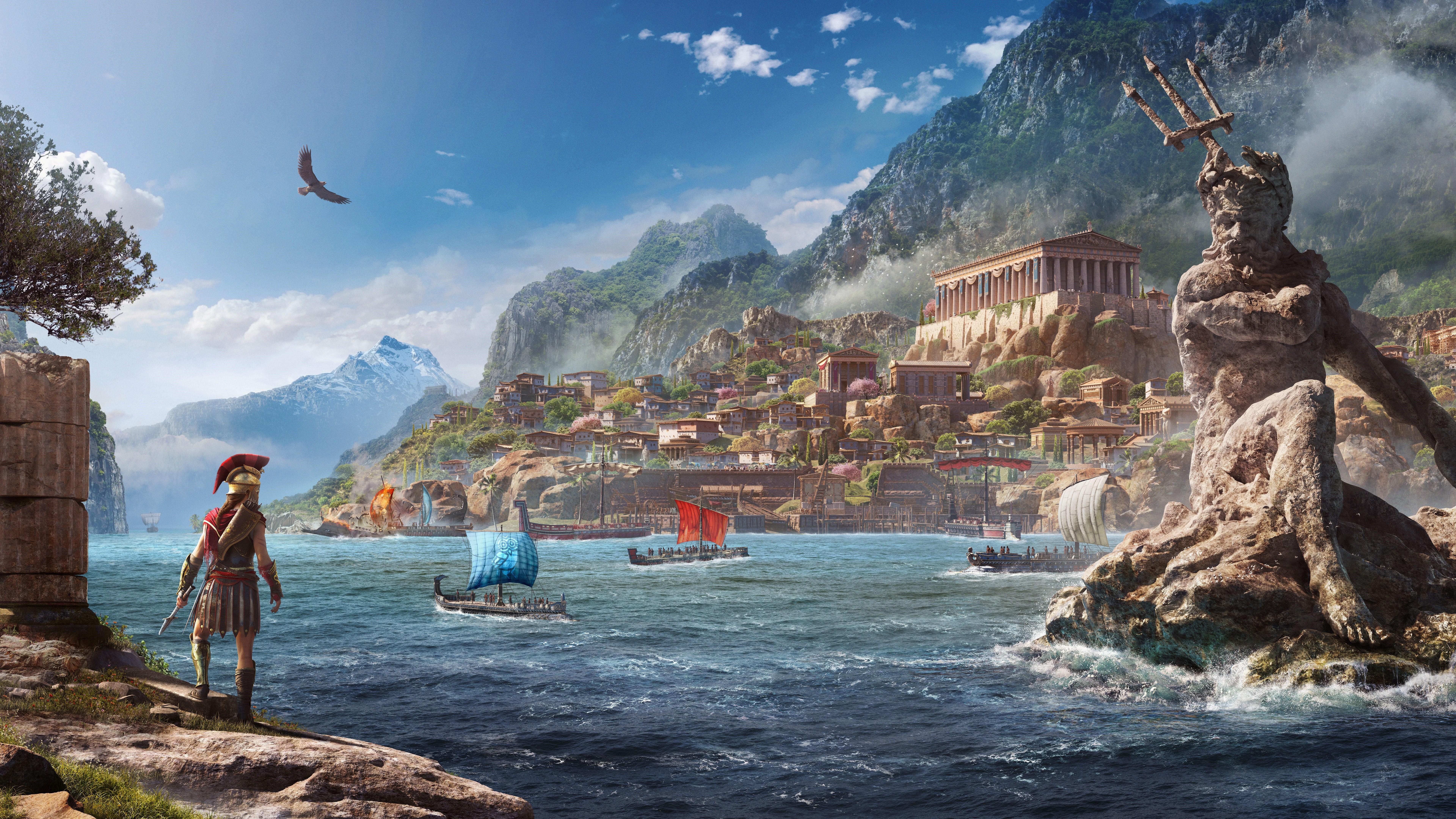 7680x4320 ancient greek HD wallpaper, Background