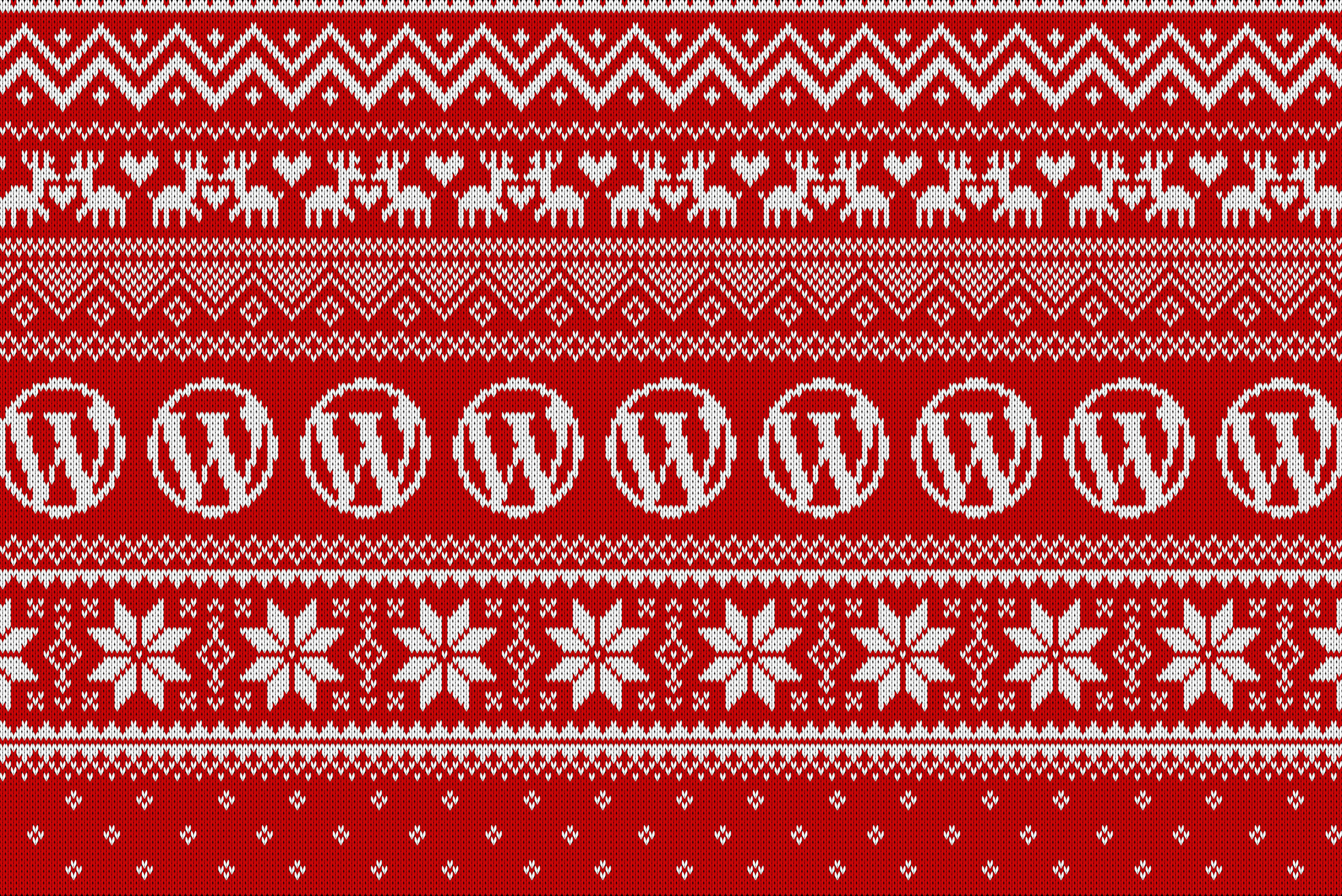 3690x2464 WordPress Ugly Christmas Sweater Wallpaper. @TwisterMc