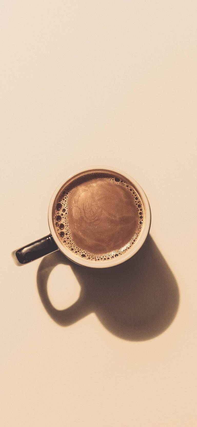 768x1664 Espresso Coffee Cup Minimal Vivo Mobile UHD Wallpaper