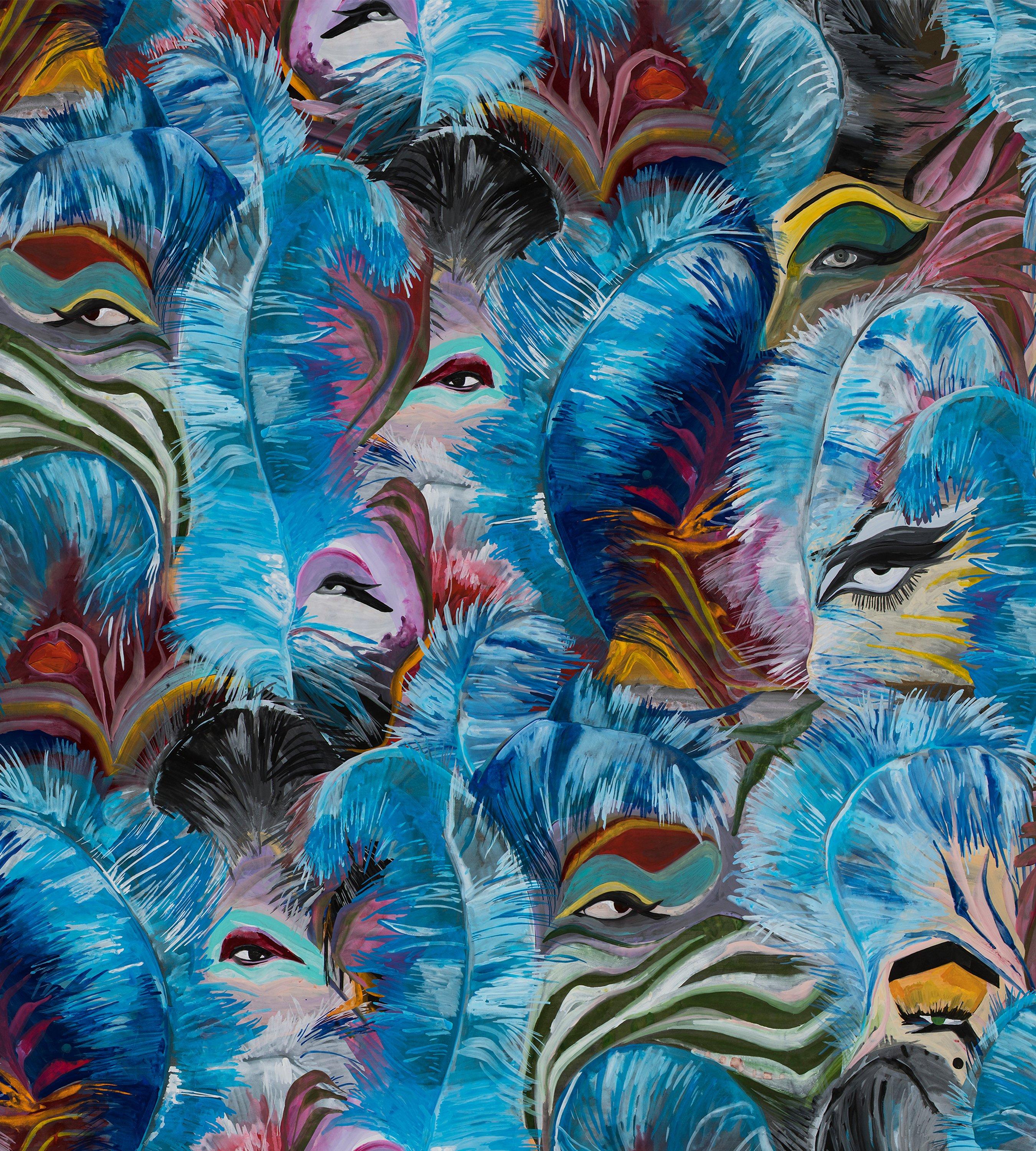 2700x3000 Plumes and Eyes Wallpaper