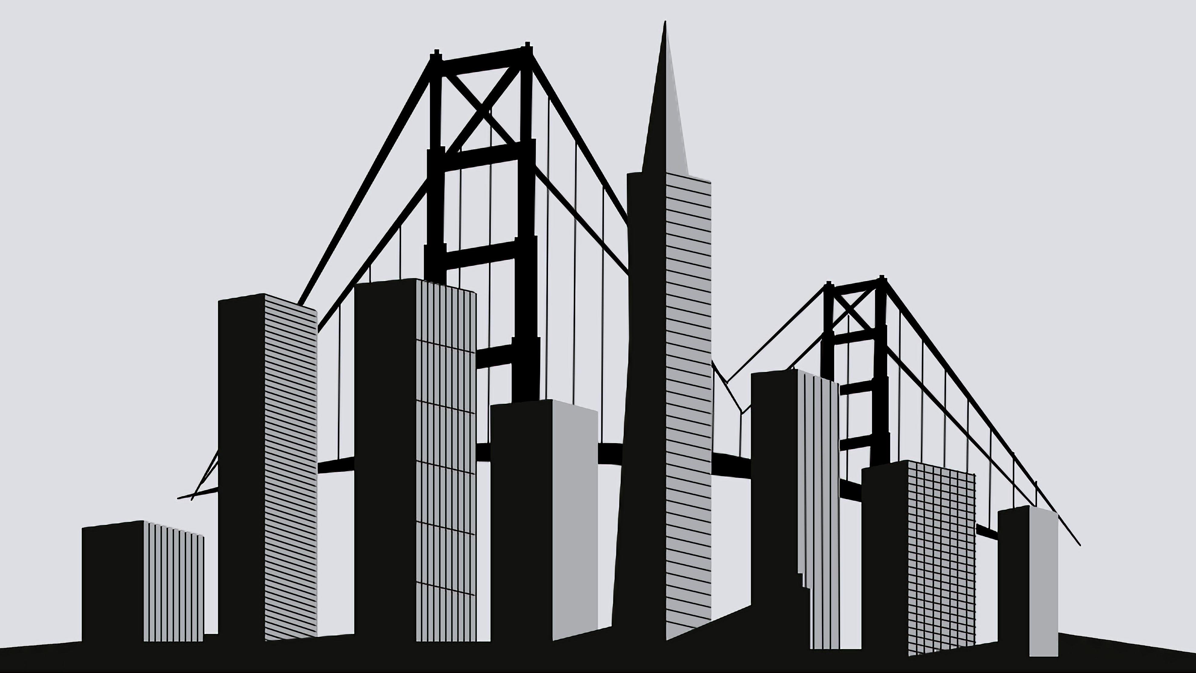3950x2222 Lost In Minimalist SF 4K wallpaper