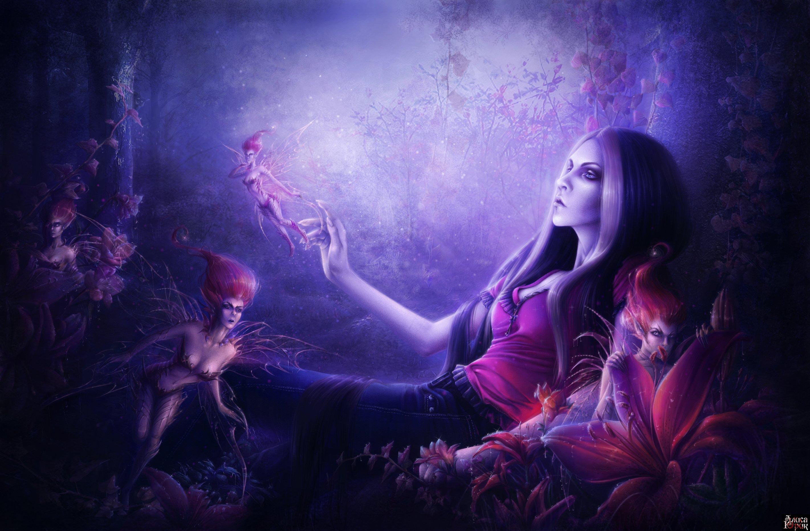 2842x1863 fairies, Magic, Fantasy, Girls, Fairy Wallpaper HD / Desktop and Mobile Background