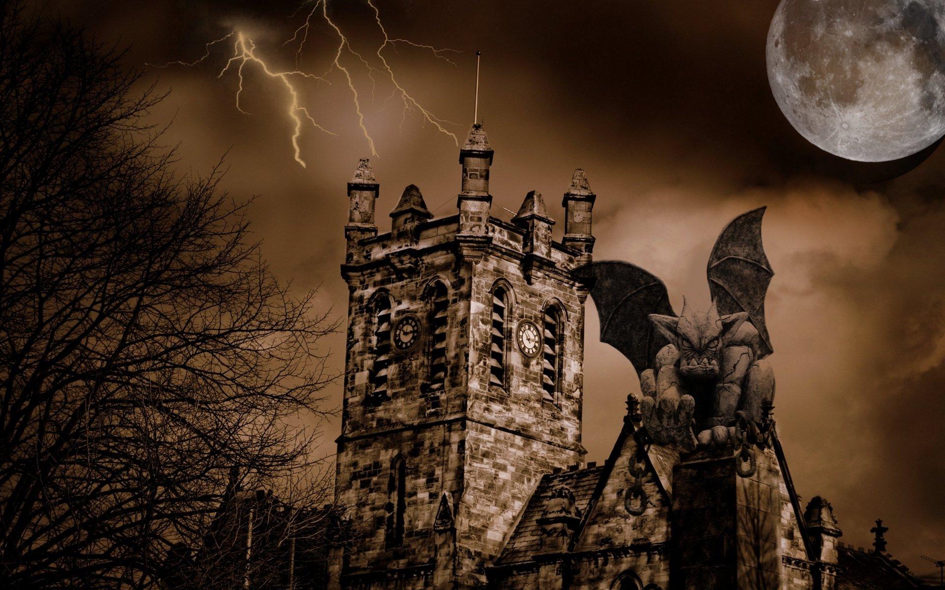 1920x1200 Haunted Castle HD Wallpaper