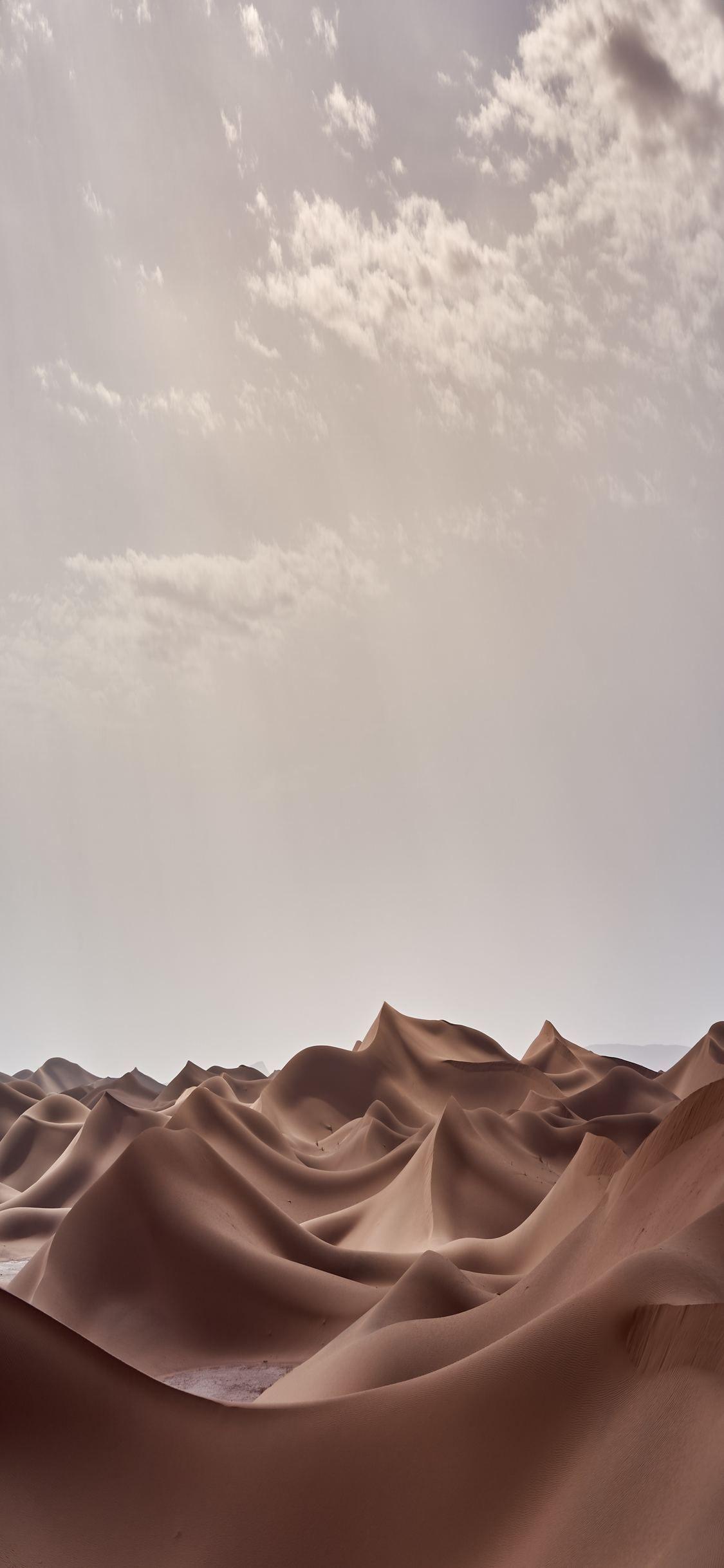 1125x2436 Aesthetic White Wallpaper Landscape