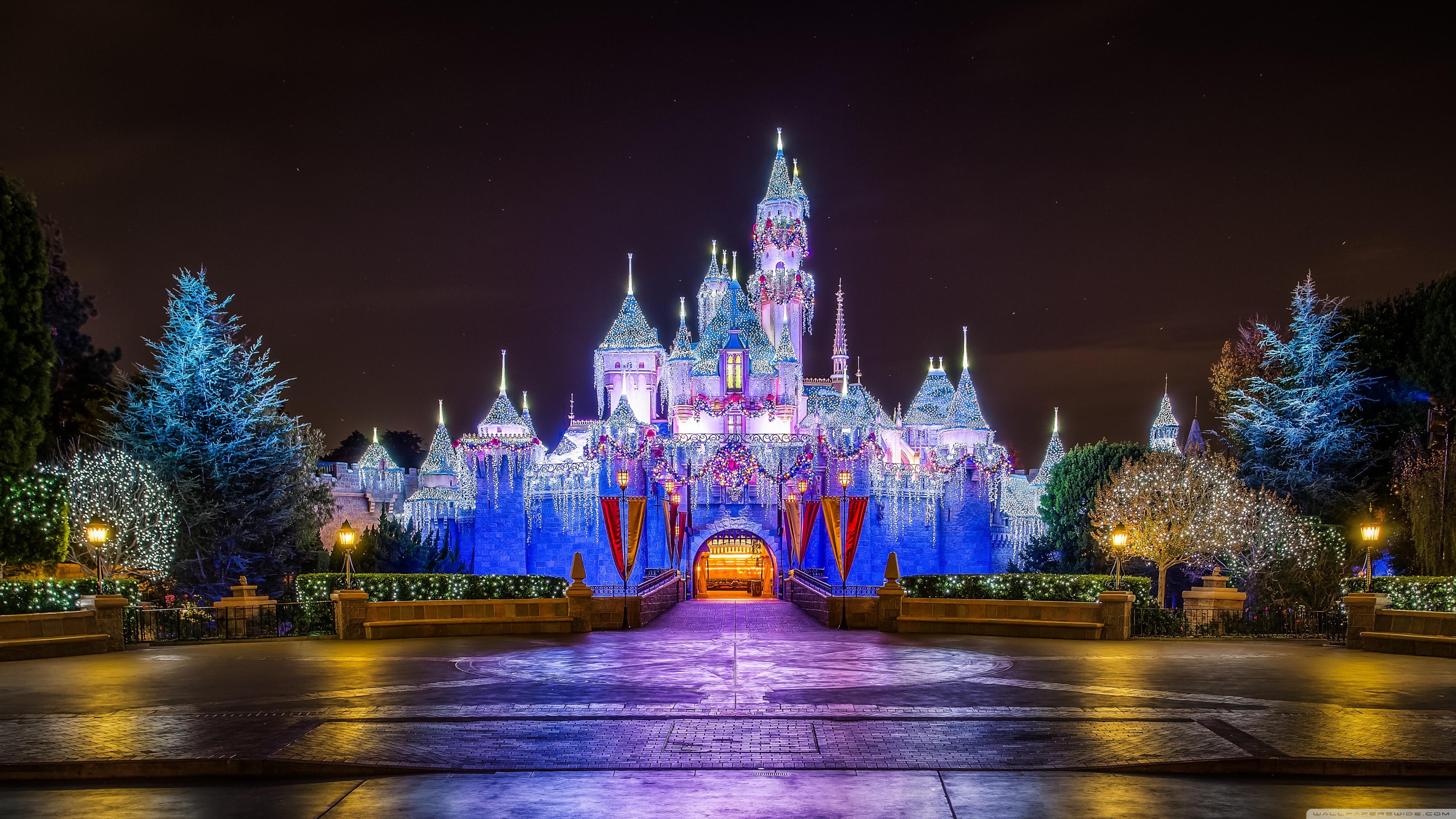 3840x2160 Castle, Christmas HD Desktop Wallpaper Widescreen High, Sleeping Beauty Castle