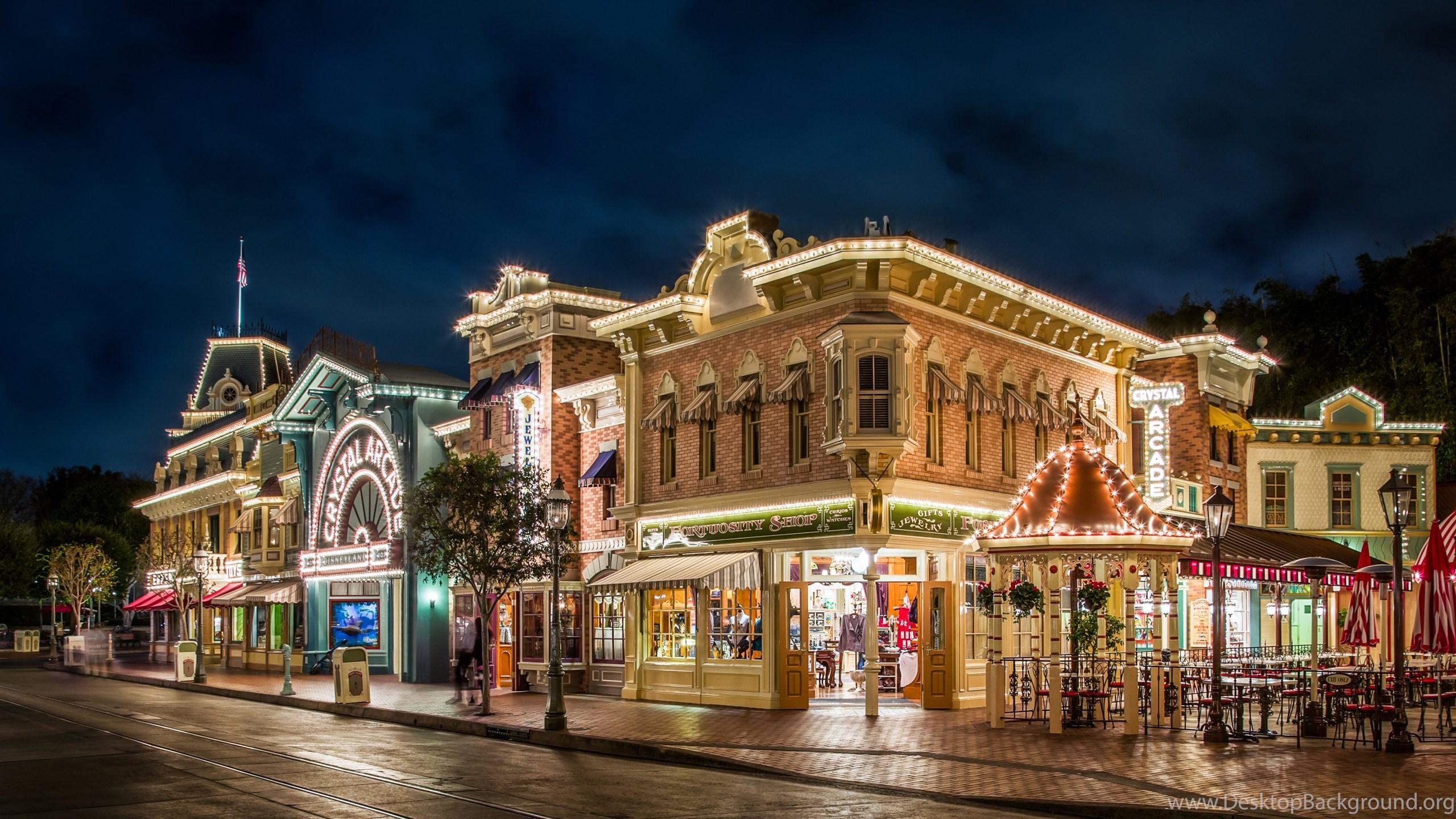 2560x1440 Download Disneyland Main Street Wallpaper HD Desktop Background