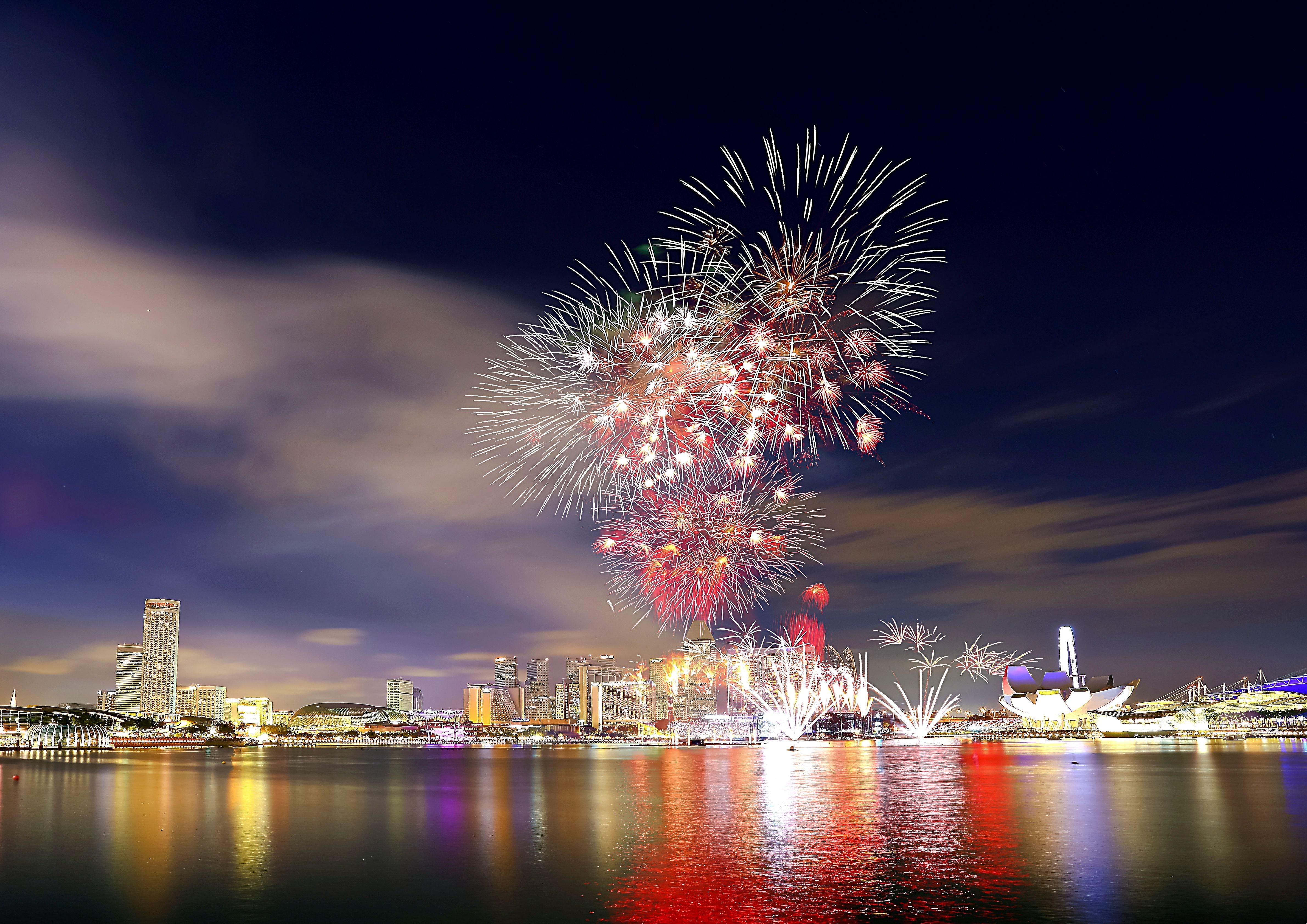 4762x3367 national, Day, Parade, Singapore, Fireworks Wallpaper HD / Desktop and Mobile Background