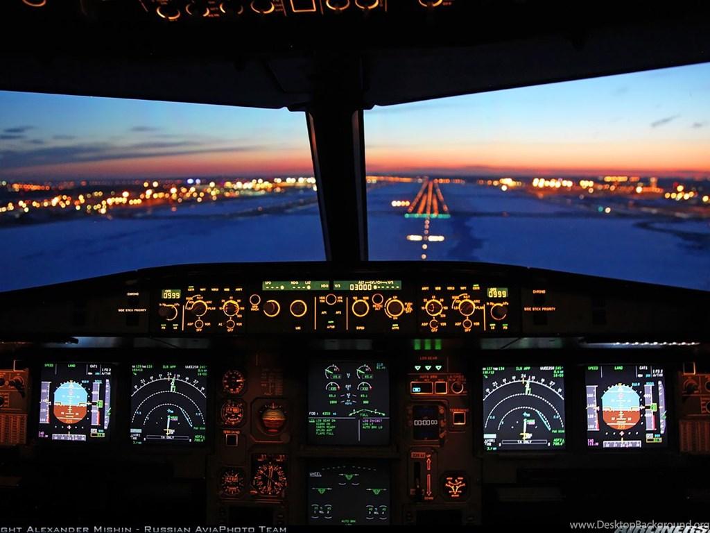 1024x768 Airbus A320 Cockpit Wallpaper Desktop Background