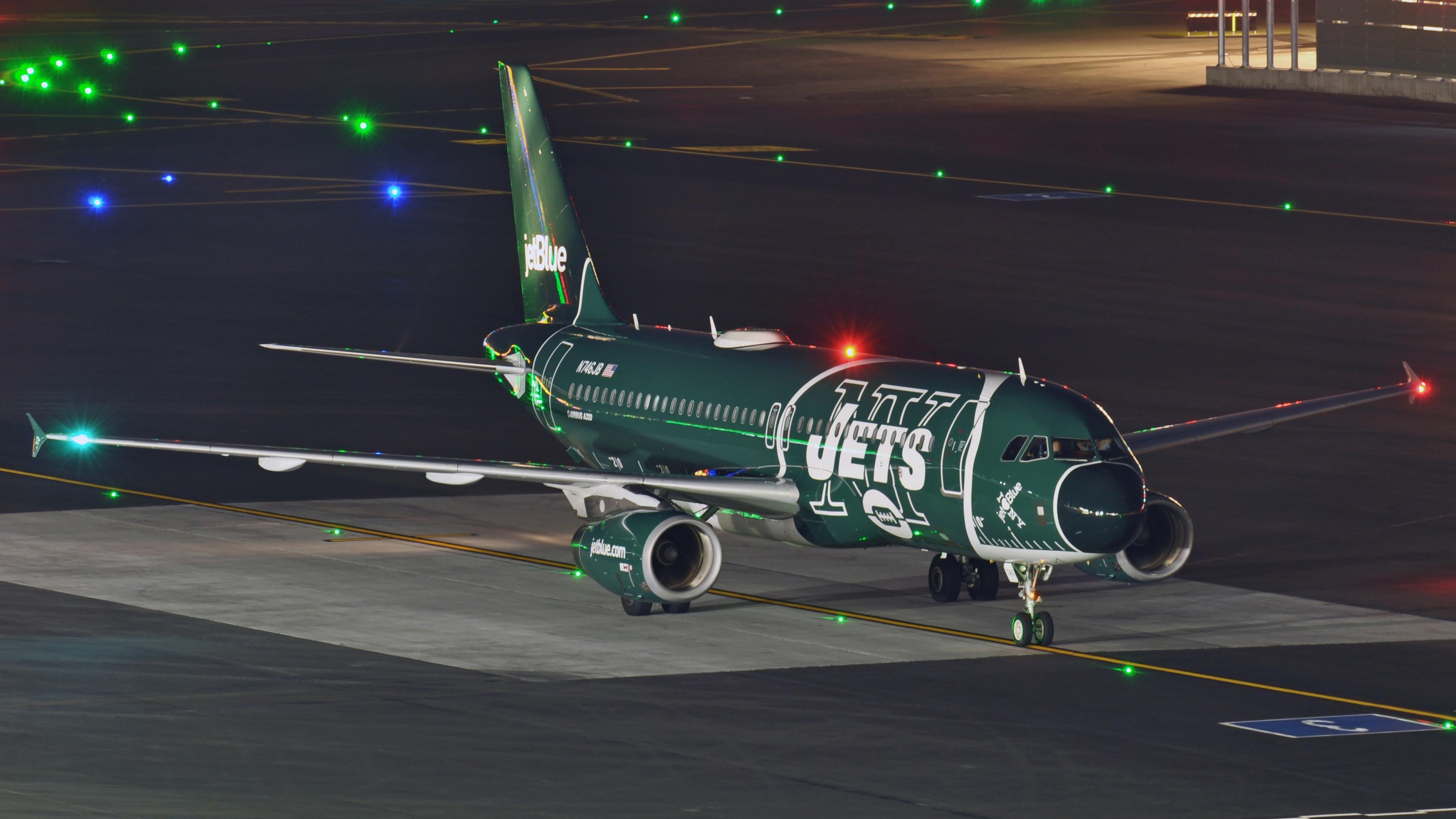 3840x2160 Wallpaper Airbus A320 airplane, airport, night 3840x2160 UHD 4K Picture, Image