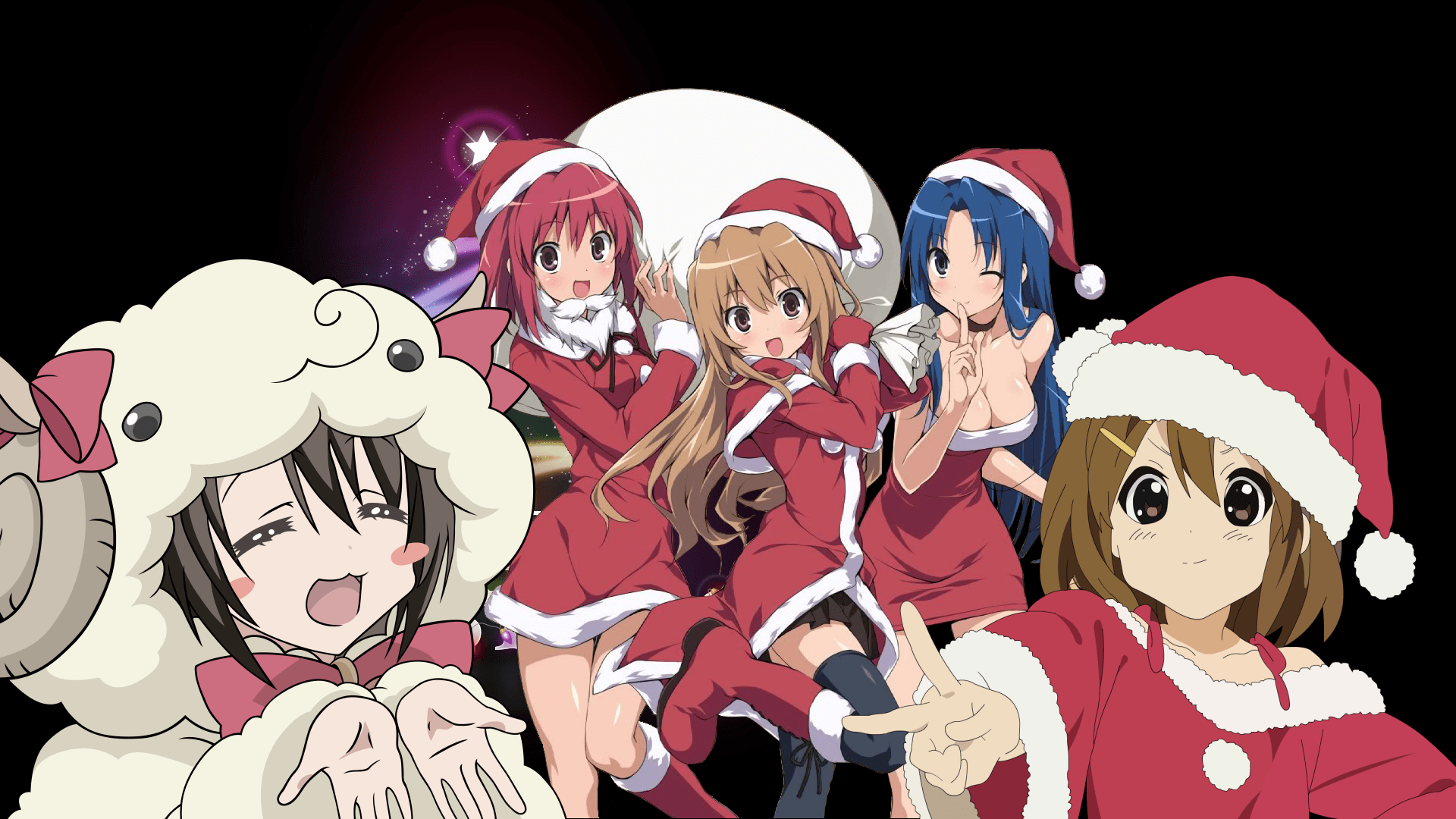 Anime Christmas Wallpapers Top Free Anime Christmas Backgrounds Wallpaperaccess