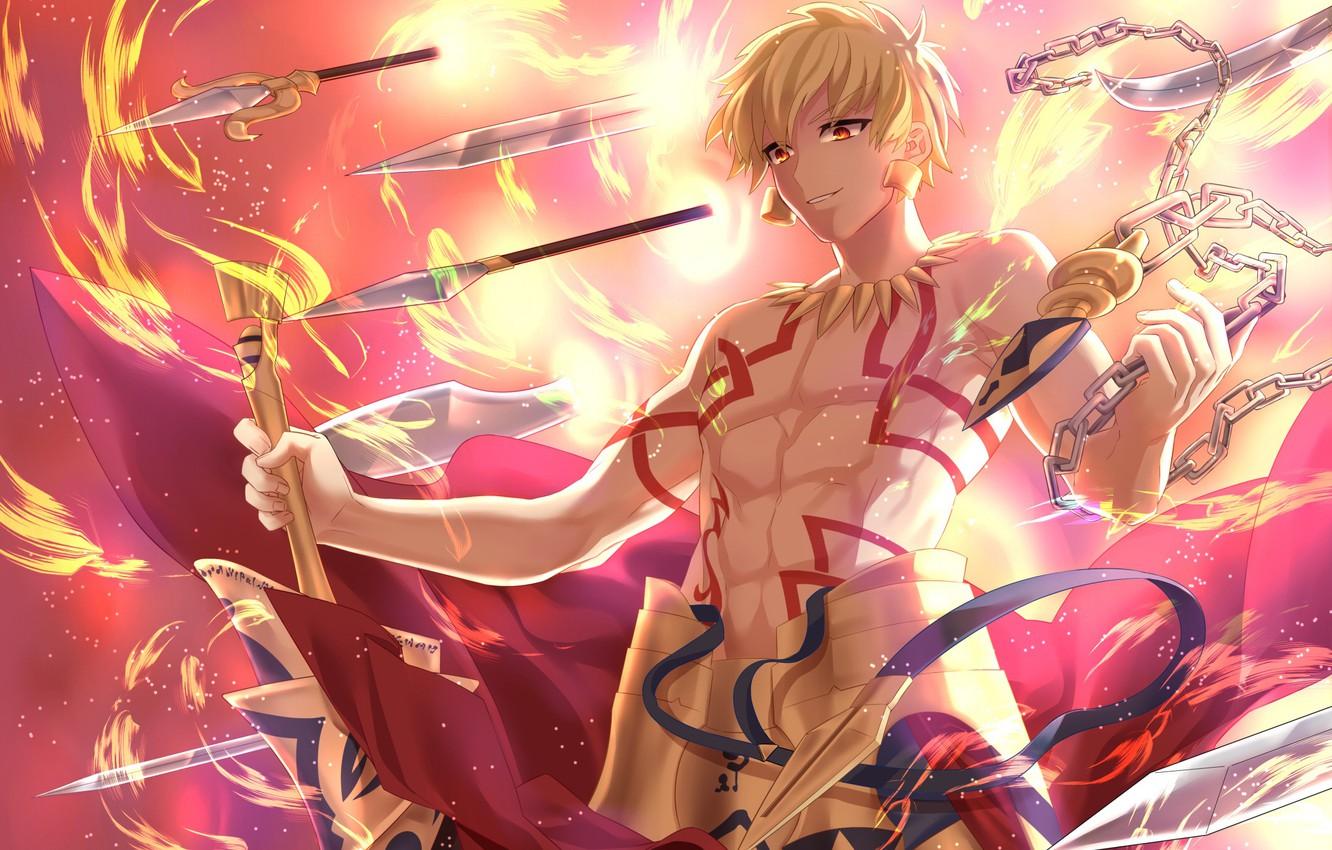 1332x850 Photo Wallpaper Weapons, Guy, Gilgamesh, Archer